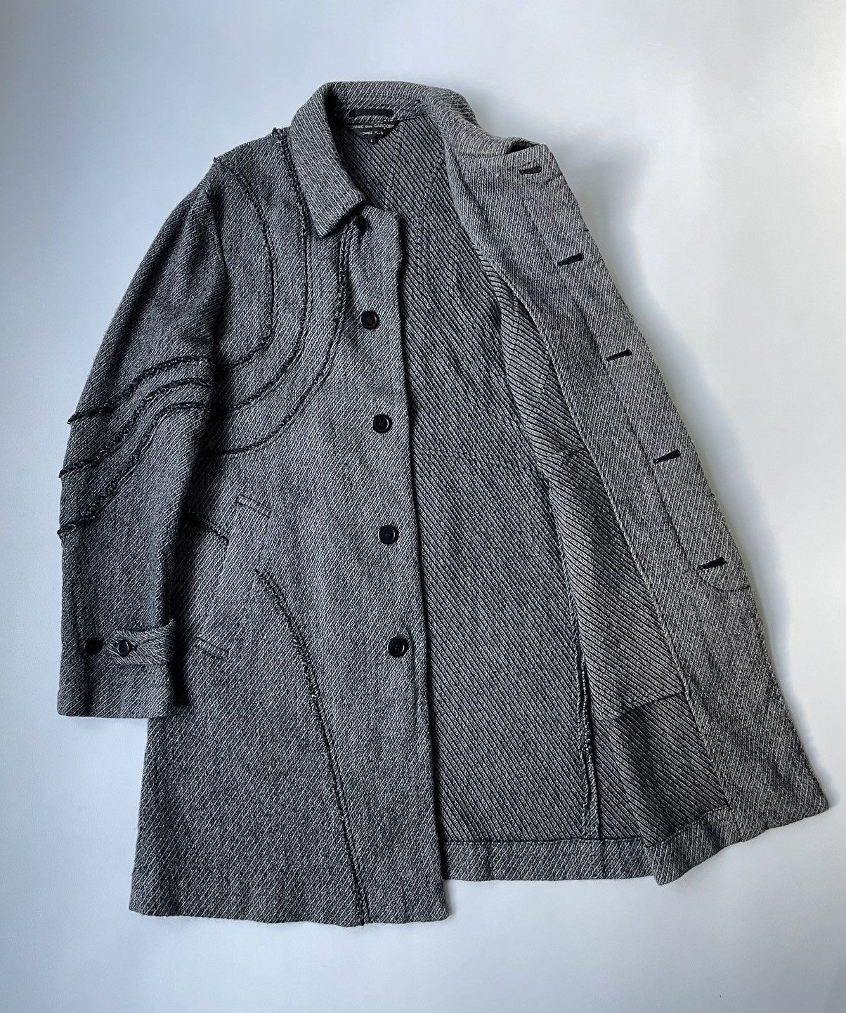 Comme des Garcons A/W 03 Panelled Raw Seam Overcoat Size US L / EU 52-54 / 3 - 13 Thumbnail