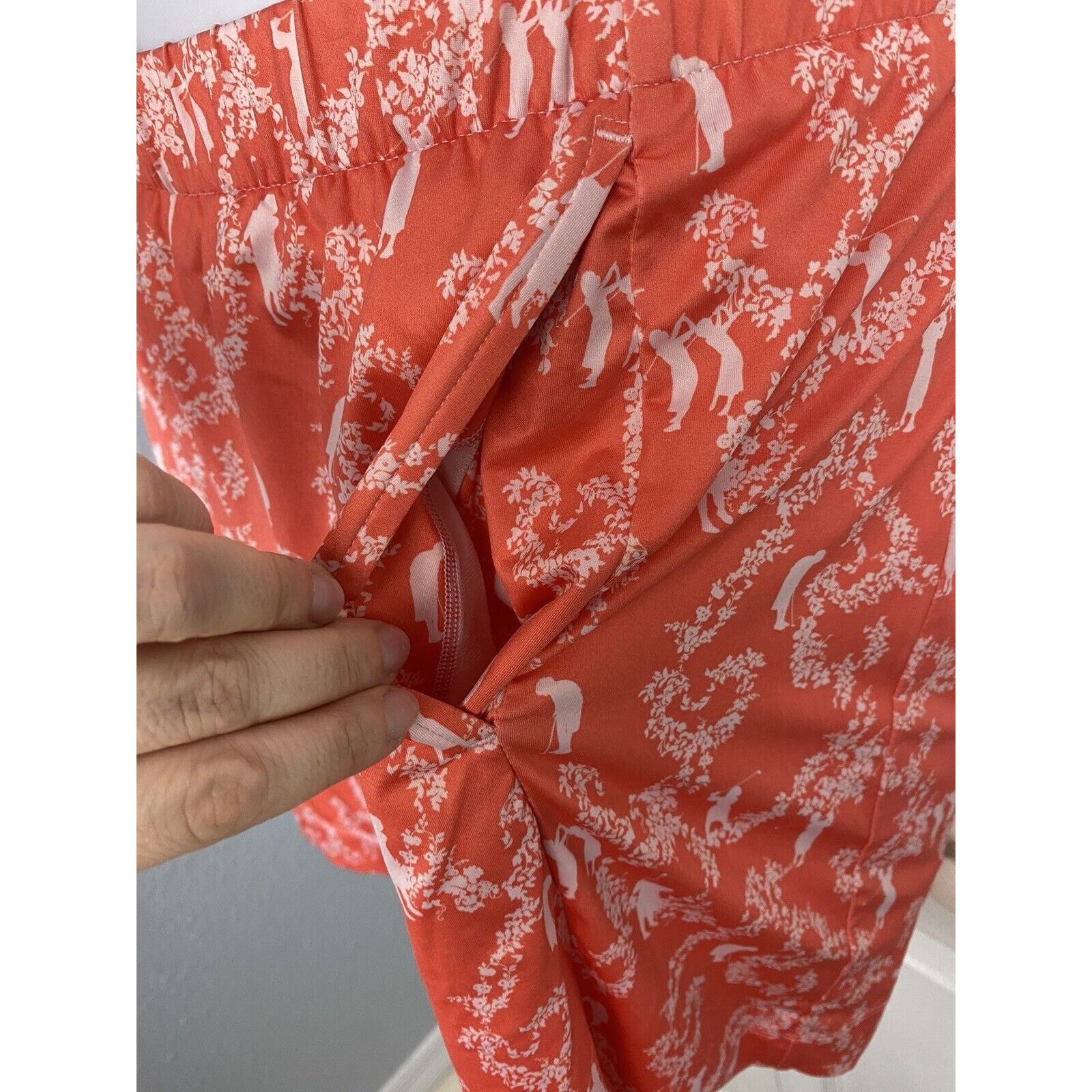 Nike Nike Golf Dri Fit Golfer Print Athletic Skirt Skort M Orange Size 30" / US 8 / IT 44 - 3 Thumbnail