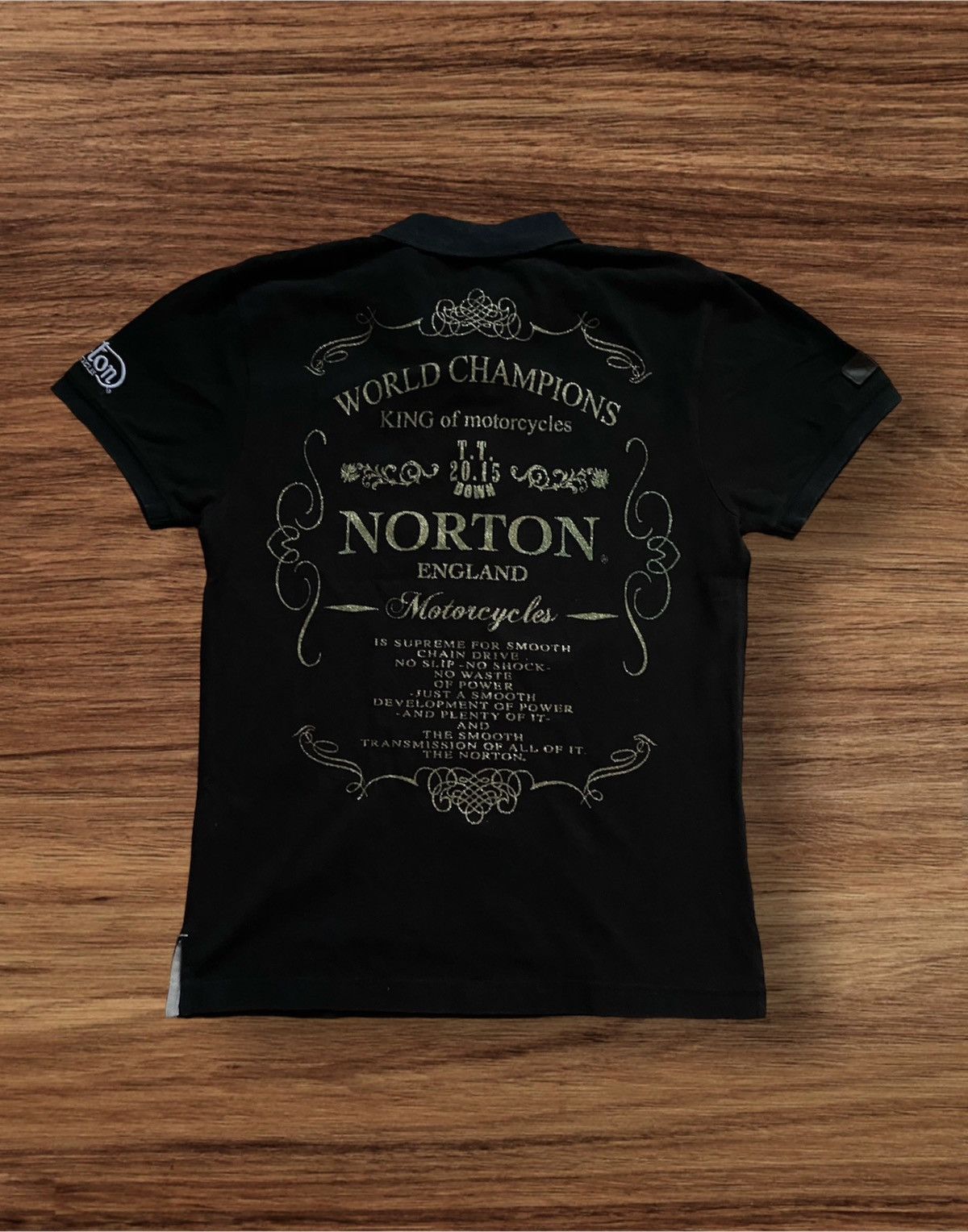 Beauty Beast Vintage Norton Spellout Polo tee Size US S / EU 44-46 / 1 - 1 Thumbnail