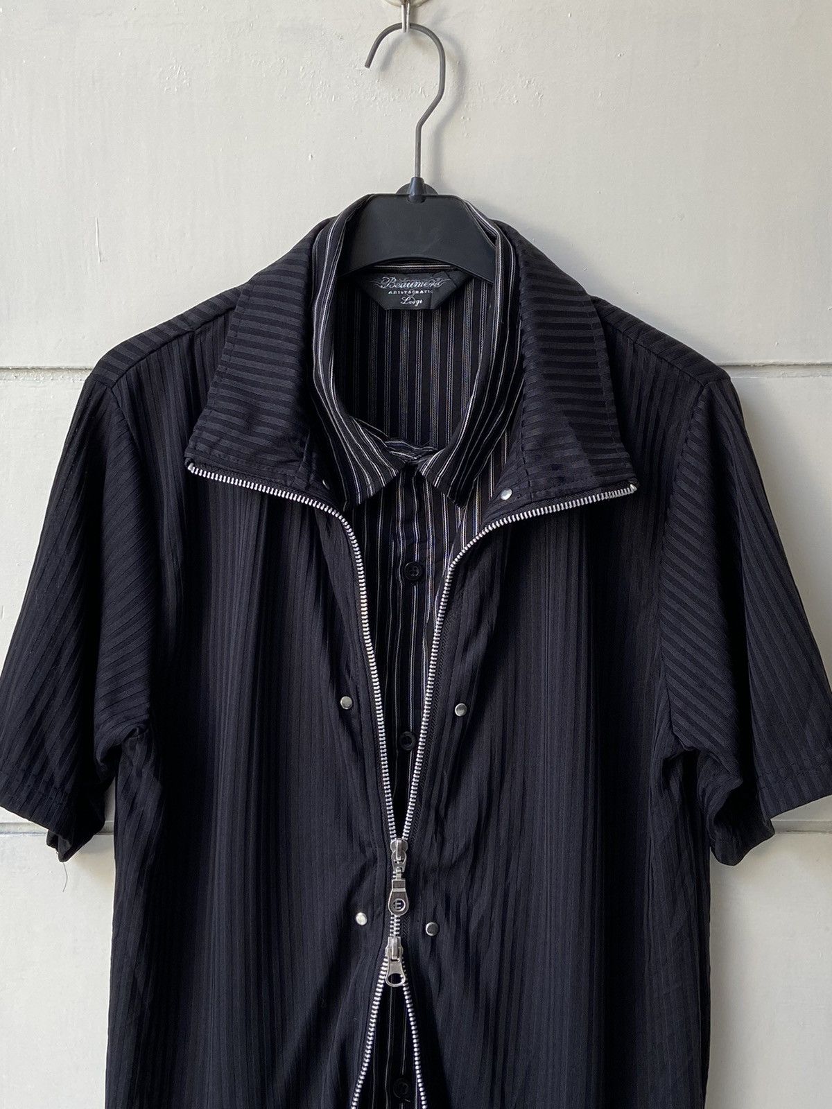 If Six Was Nine Beaumere Aristocratic Black Zipper Shirt Size US S / EU 44-46 / 1 - 2 Thumbnail