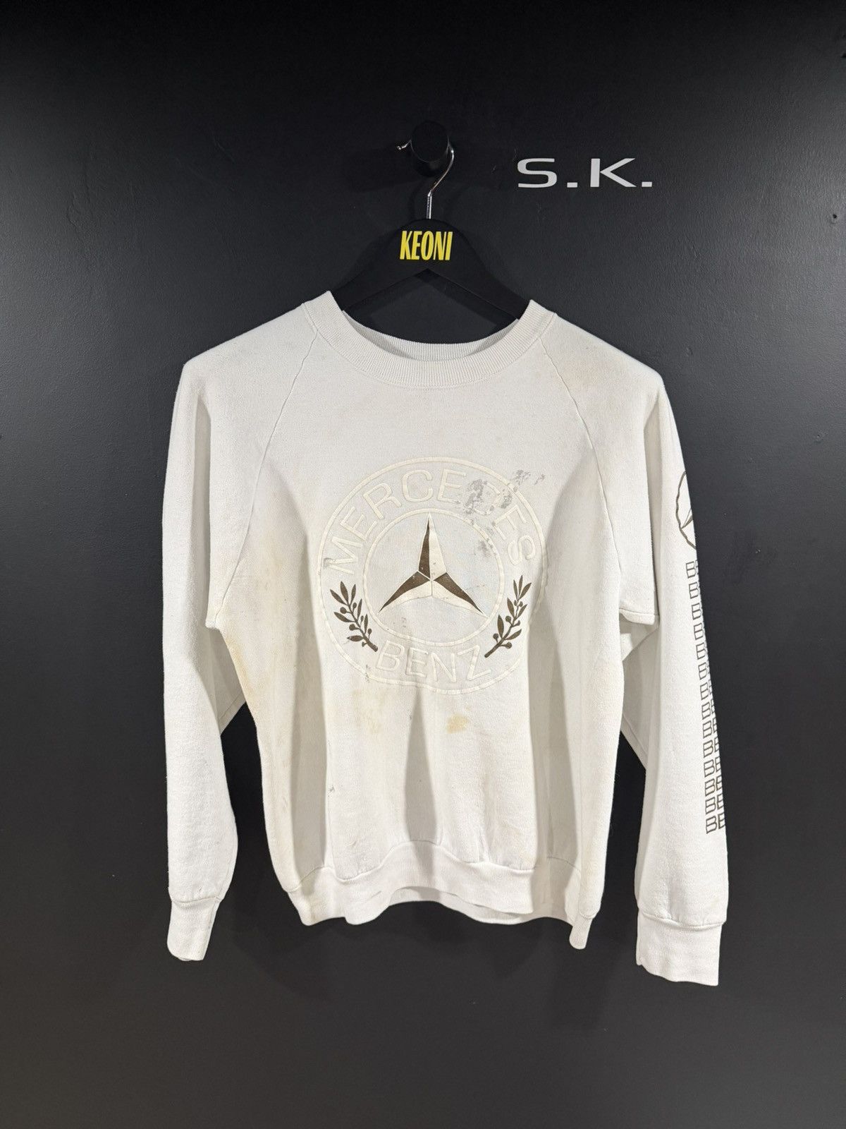 Vintage 1980s Vintage Mercedes Benz Grunge Boxy Car Sweatshirt L Size US L / EU 52-54 / 3 - 1 Thumbnail