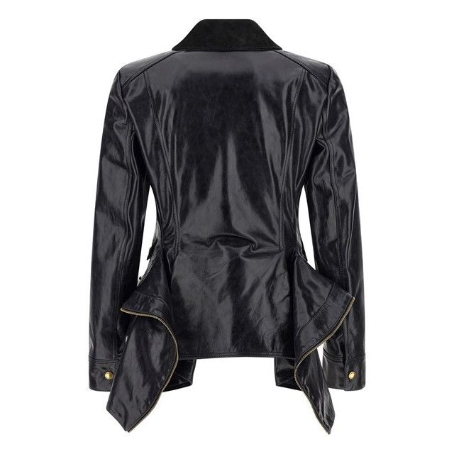 Alexander McQueen ALEXANDER MCQUEEN $6800 Midnight Blue Leather Jacket New & A Size XS / US 0-2 / IT 36-38 - 2 Thumbnail
