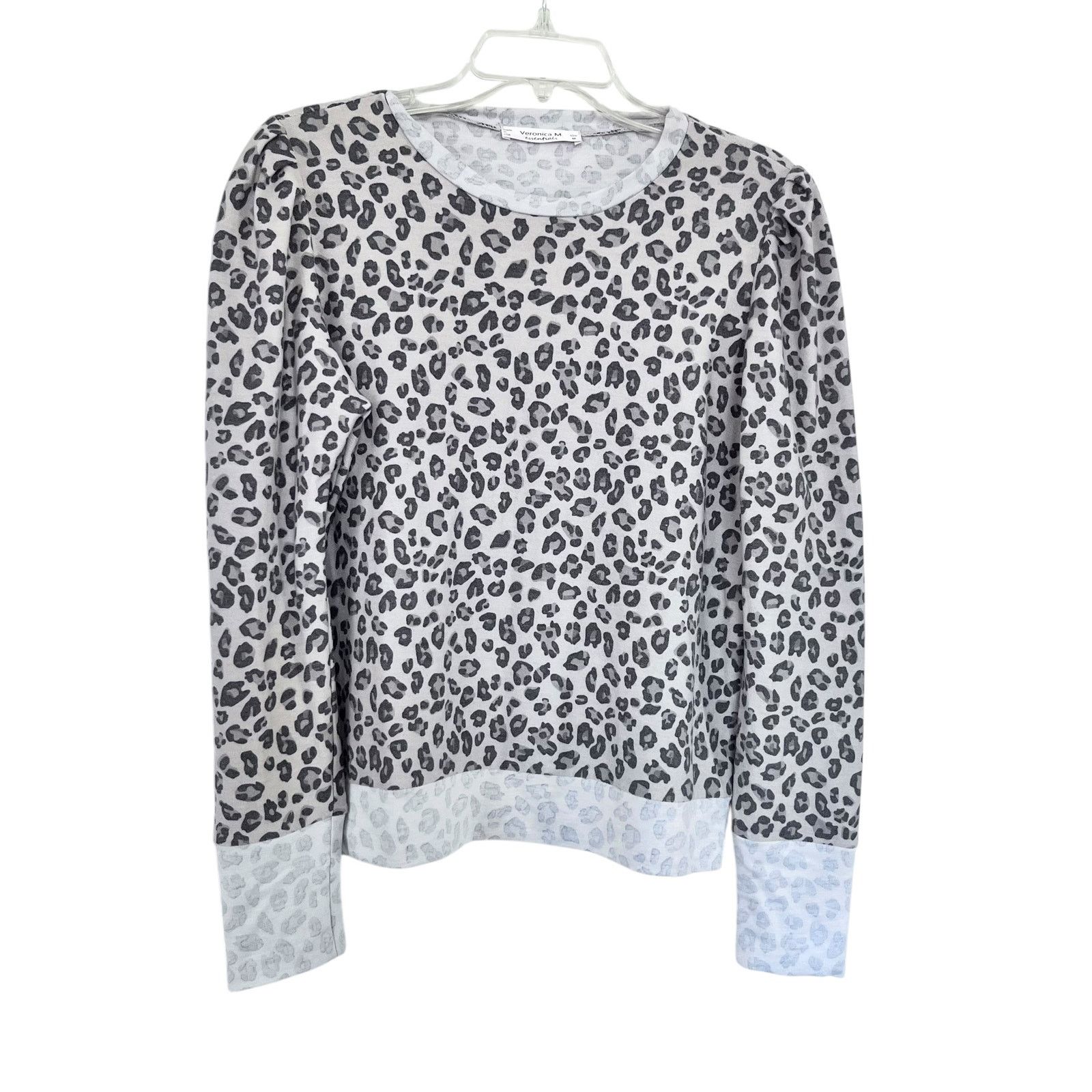 Other Veronica M Beige leopard Animal Print Long Sleeve T-Shirt Size M / US 6-8 / IT 42-44 - 1 Thumbnail