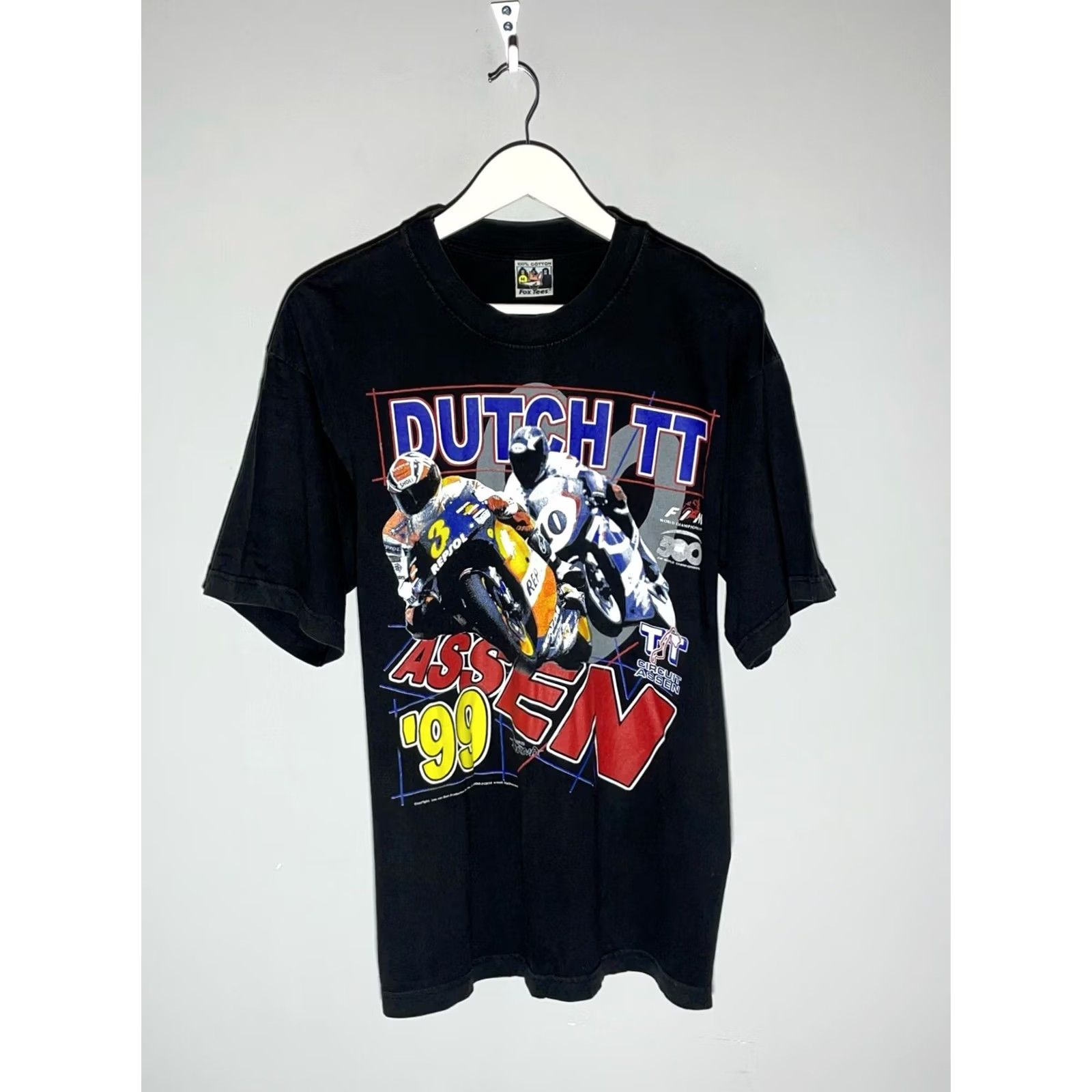 Champion Champion Dutch TT Assen T-Shirt Mens M Black Cotton Graphic Print Vintage 90s Sports Moto Racing Clouded by Yamaha Ducati Honda Suzuki Size US M / EU 48-50 / 2 - 2 Thumbnail