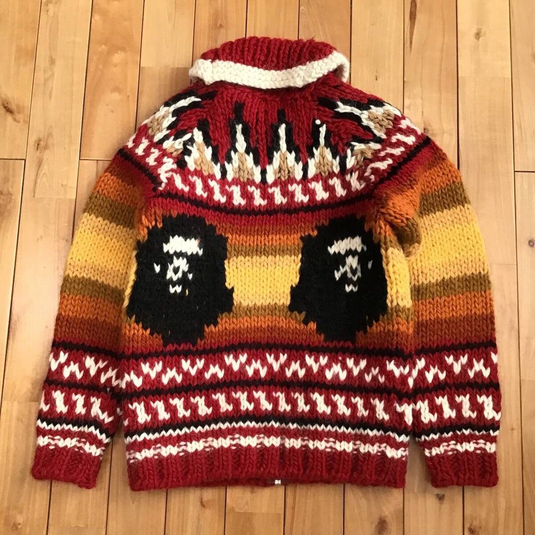 Bape BAPE APE HEAD Cowichan knit cardigan a bathing ape NIGO Size US M / EU 48-50 / 2 - 3 Thumbnail