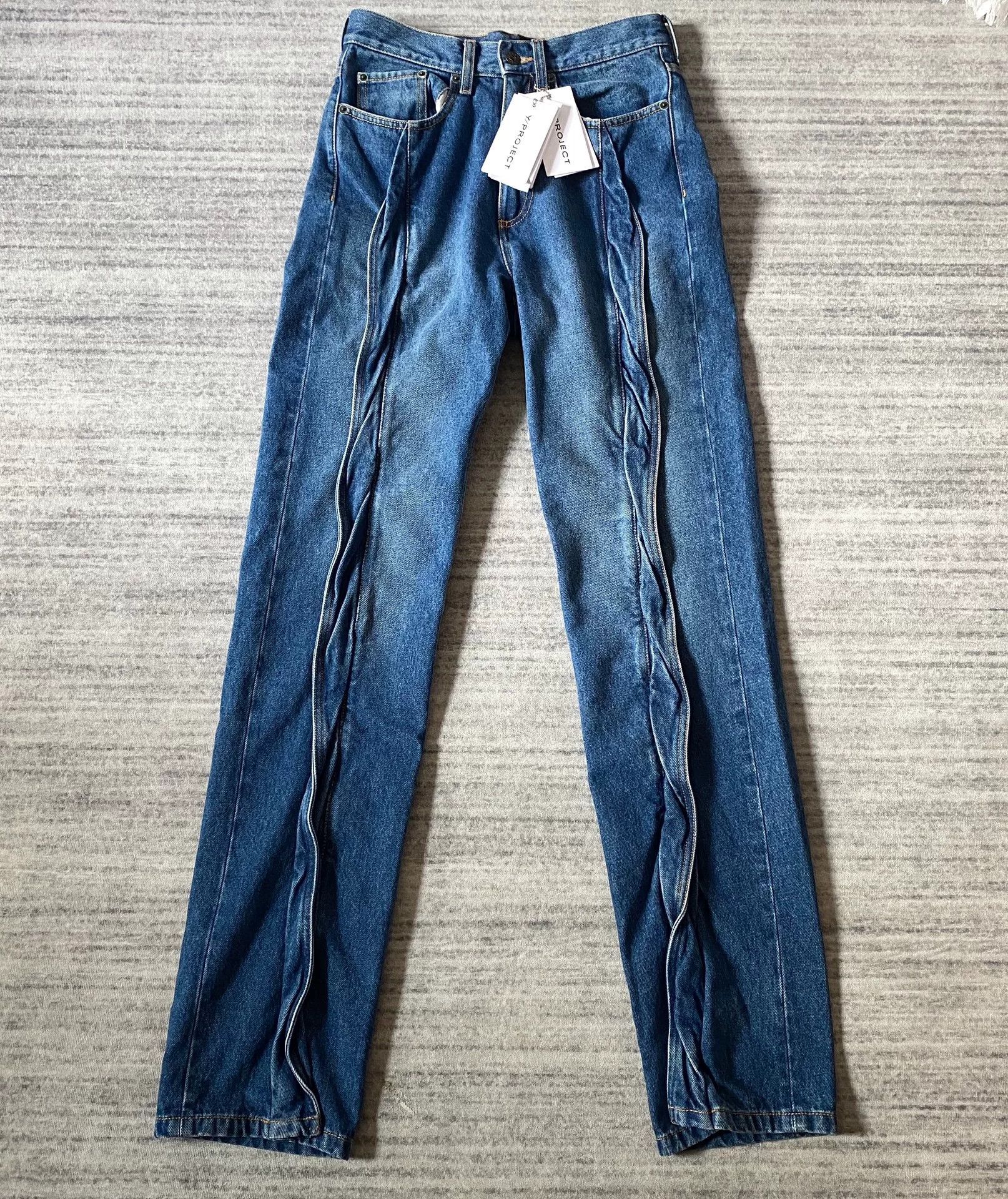 Y/Project layered 3D twisted denim long pants Size US 27 - 1 Thumbnail