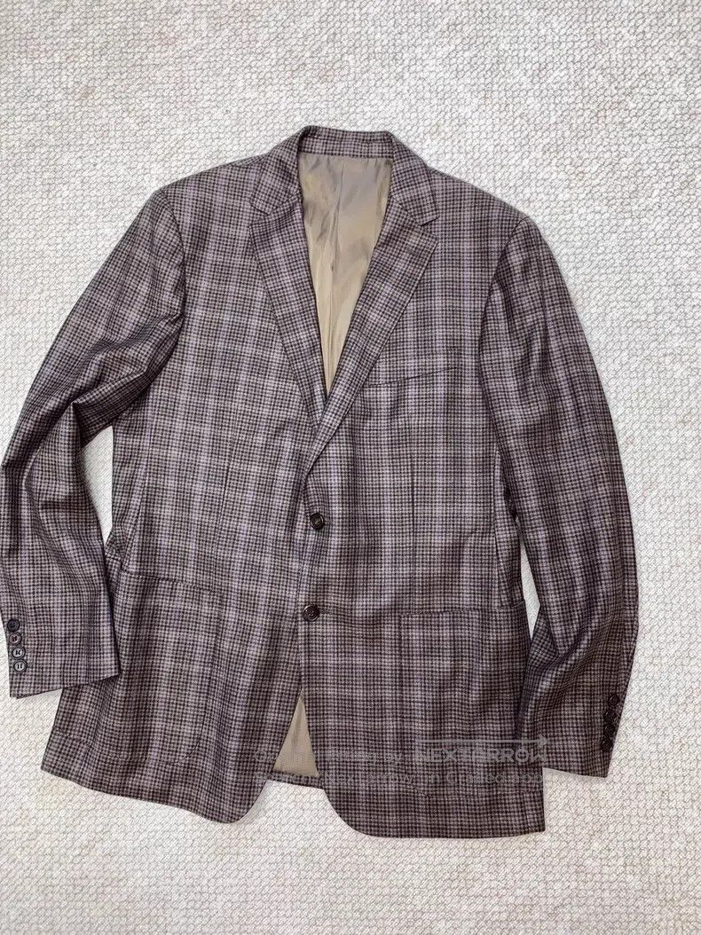 Loro Piana Loro Piana Caramel Brown Gentleman Check Wool Suit Size 50L - 3 Thumbnail