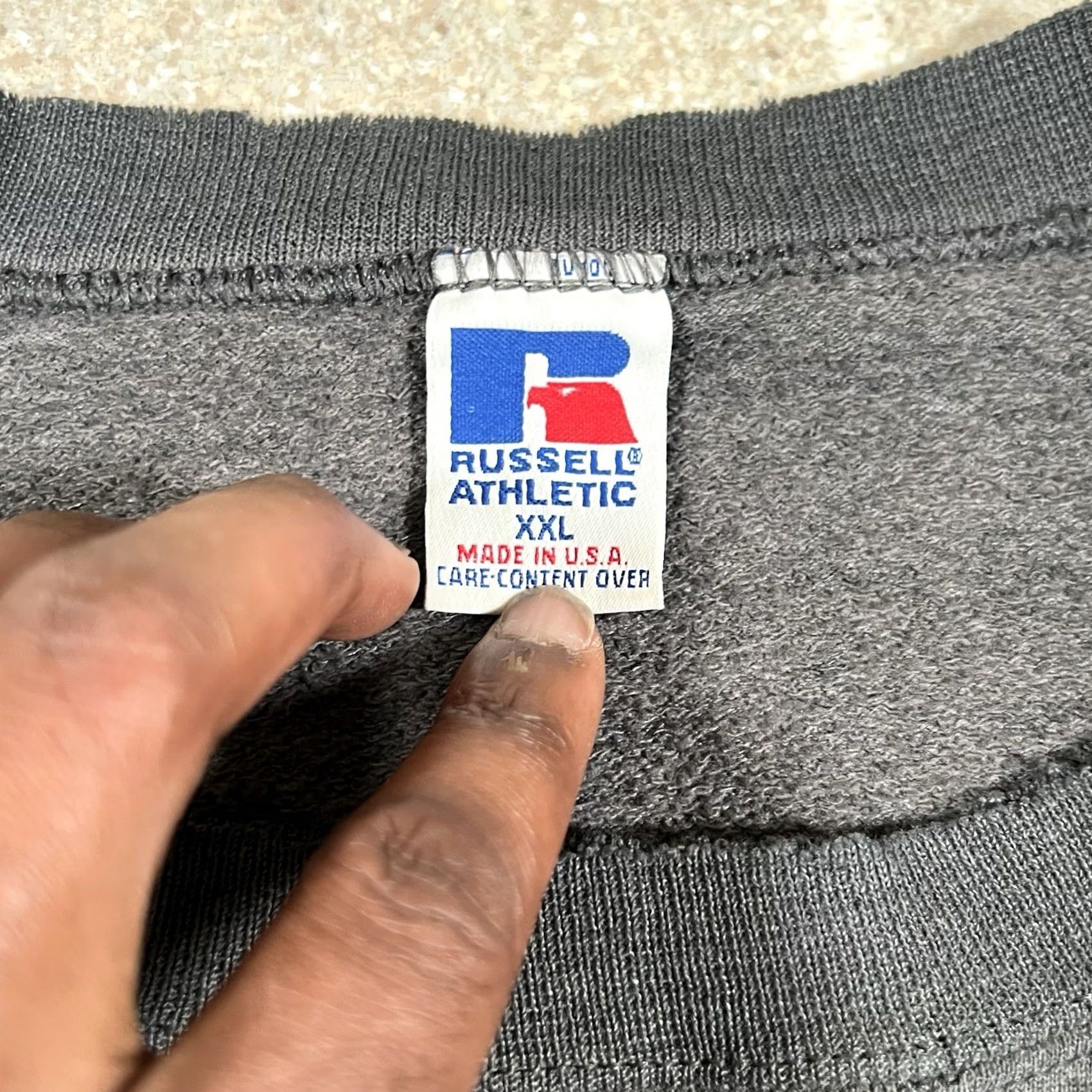 Russell Athletic VINTAGE Russell Athletic Sweatshirt 2XL Gray Men's Heavyweight 90s Made in USA Size US XXL / EU 58 / 5 - 3 Thumbnail