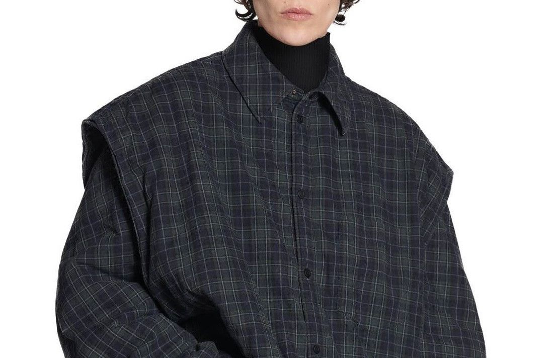 Balenciaga o1tr1nto0725 Detachable Sleeves Shirt Large Fit Multicolor Size US XS / EU 42 / 0 - 3 Thumbnail