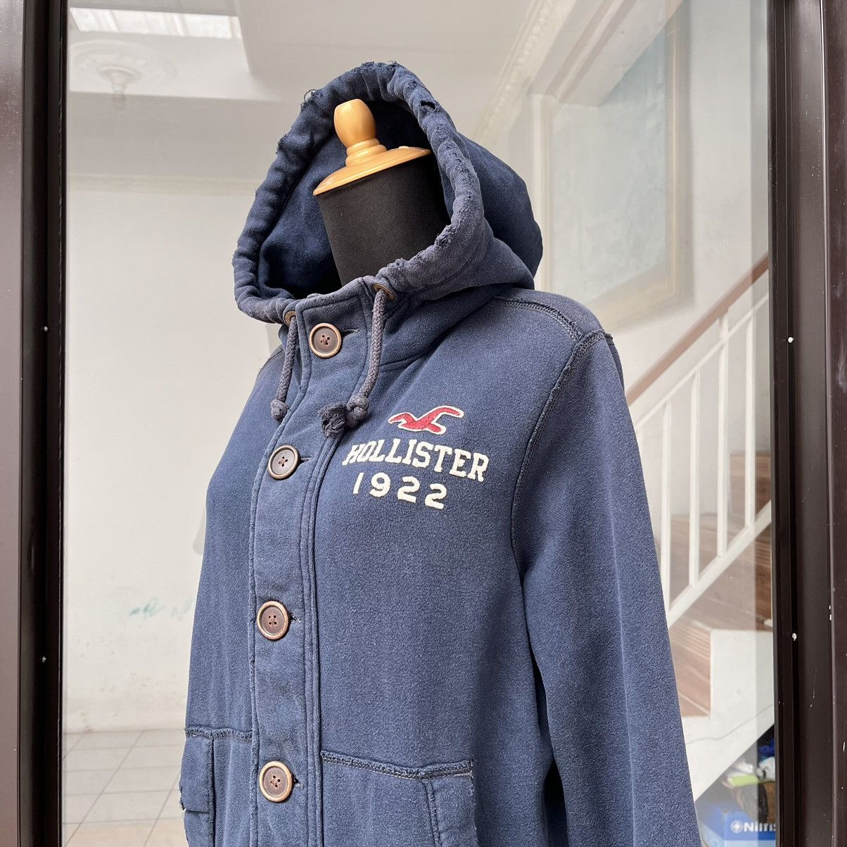 Hollister Y2K Hollister Button Hoodie Natural Sun Paded n Destroyed Size S / US 4 / IT 40 - 3 Thumbnail