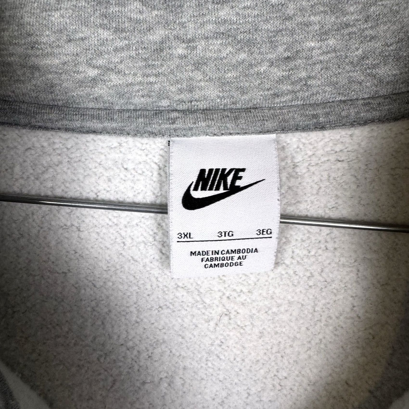 Nike Nike Sportswear Sweatshirt Mens 3XL Club 1/2 Zip Pullover Jacket DD4732-066 Gray Regular Fit Long Sleeve Size US XXL / EU 58 / 5 - 4 Thumbnail