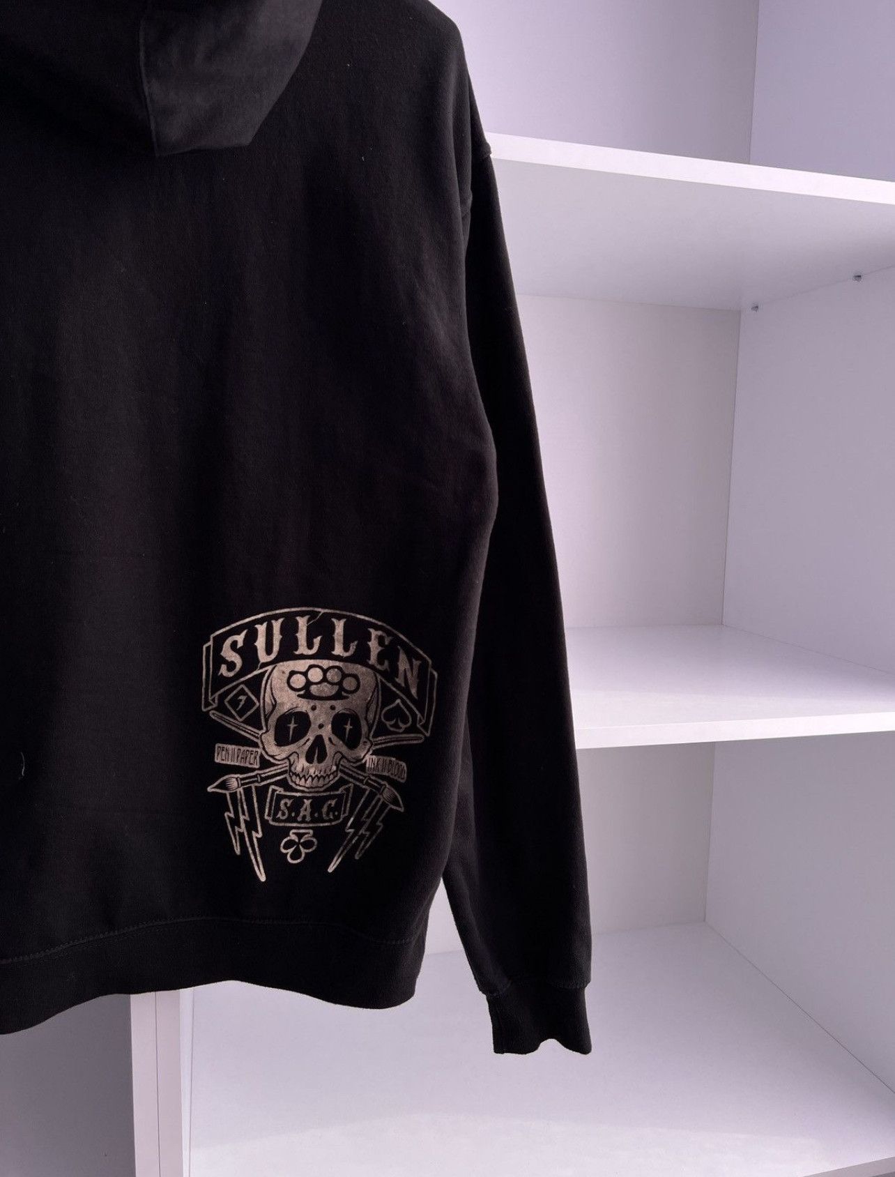 Ed Hardy × Japanese Brand × Vintage Vintage Sullen Ed Hardy Style Skull zip sweatshirt Size US L / EU 52-54 / 3 - 9 Thumbnail