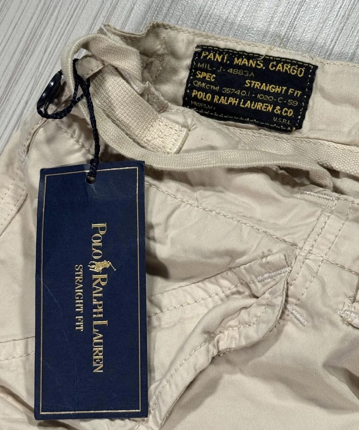 Polo Ralph Lauren Polo Ralph Lauren Straight Fit Beige Cargo Pants (Size 34/32 Size US 34 / EU 50 - 3 Thumbnail