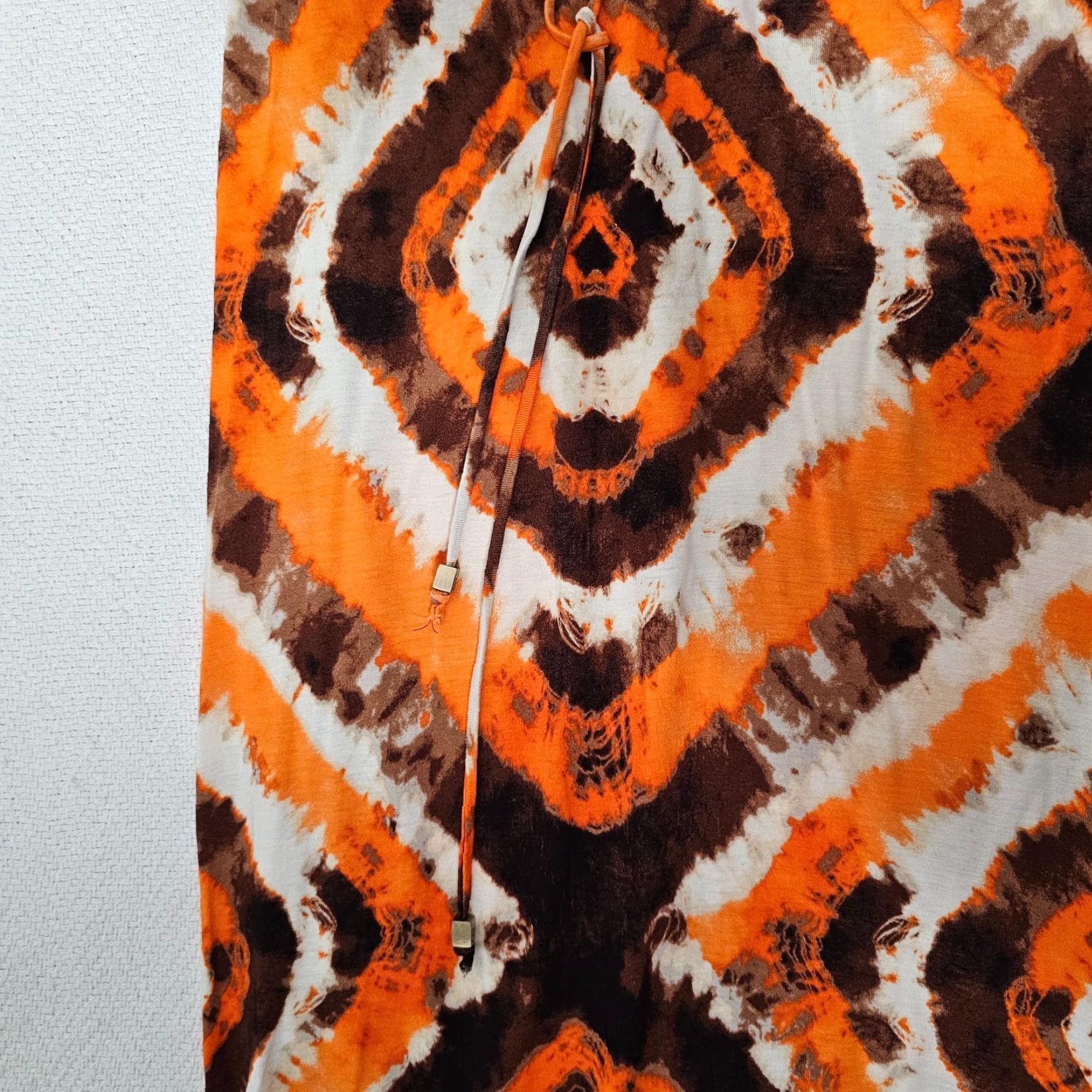 Michael Kors Michael Kors Womens Orange High Low Maxi Skirt Stretch Waist Size Medium Geo Size 32" / US 10 / IT 46 - 7 Thumbnail