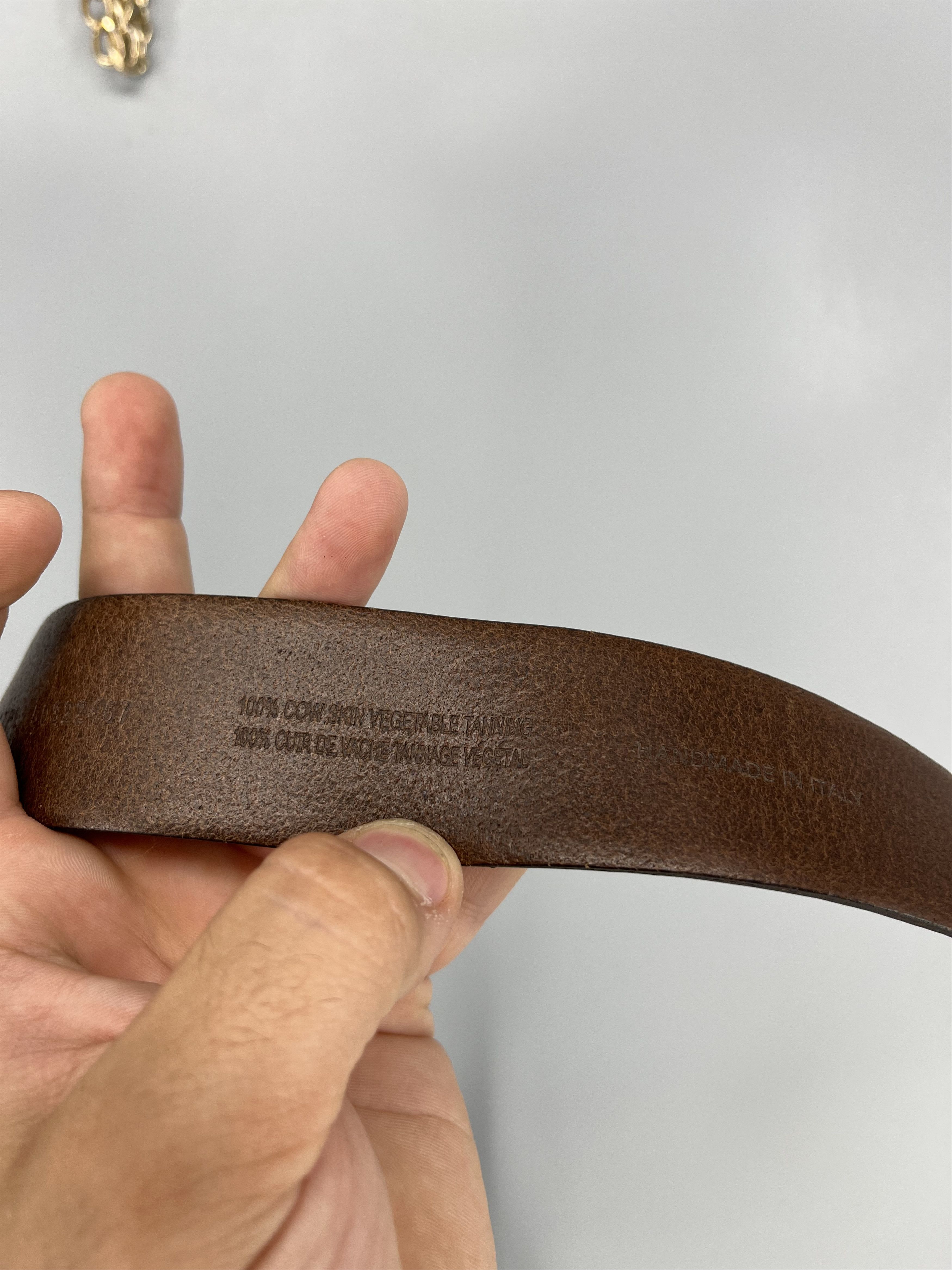 Hugo Boss Hugo Boss Brandon Handmade Dark Brown Leather Belt Men's Size ONE SIZE - 17 Thumbnail
