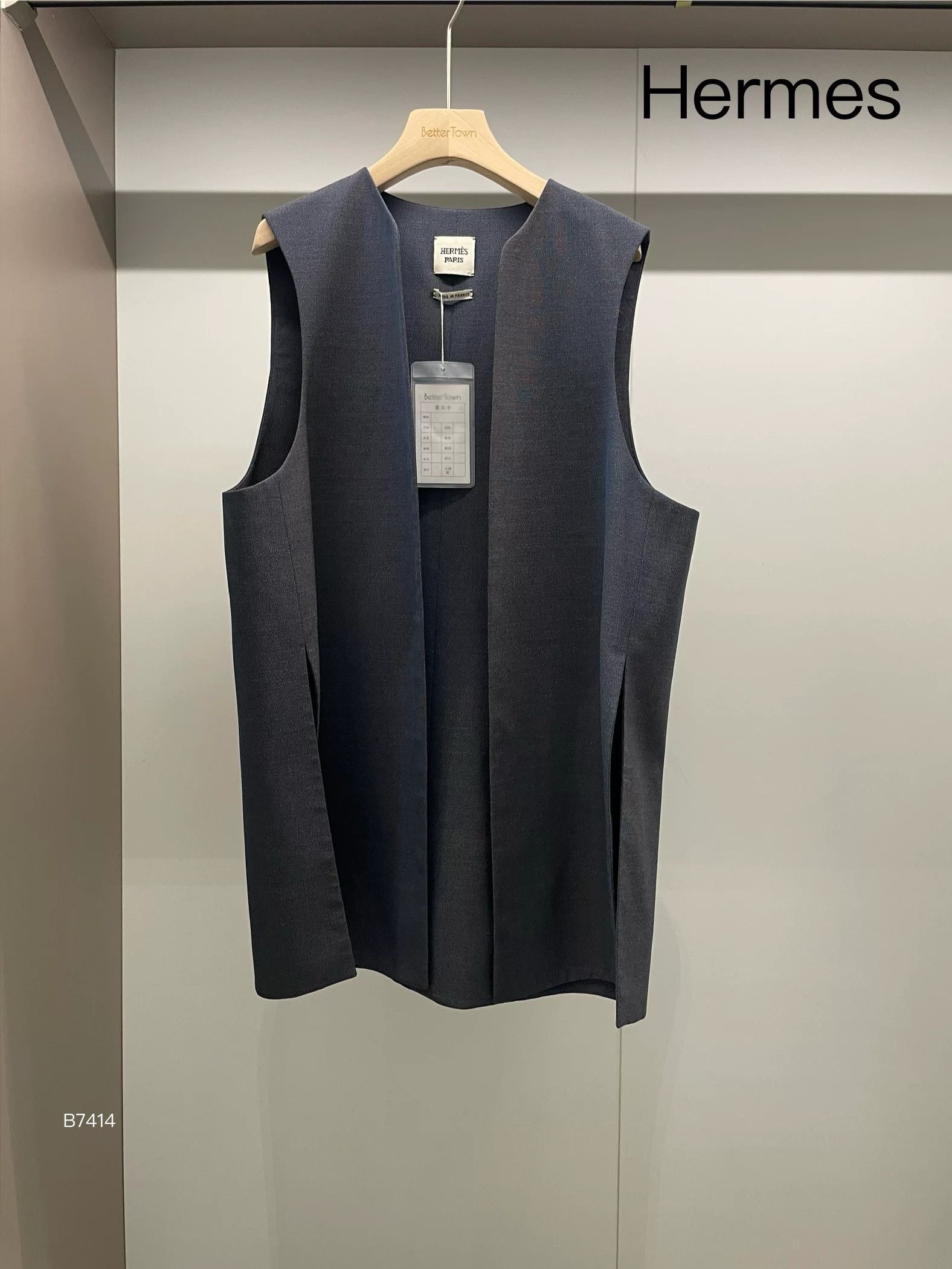 Hermes Hermes Dark Gray Vest Size 36 Size US XS / EU 42 / 0 - 1 Thumbnail