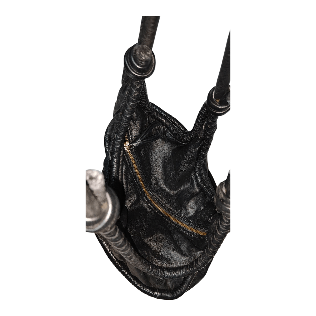 Diesel RARE!!! Diesel Hobo Shoulder Bag Y2K Vintage Black Leather Size ONE SIZE - 8 Thumbnail