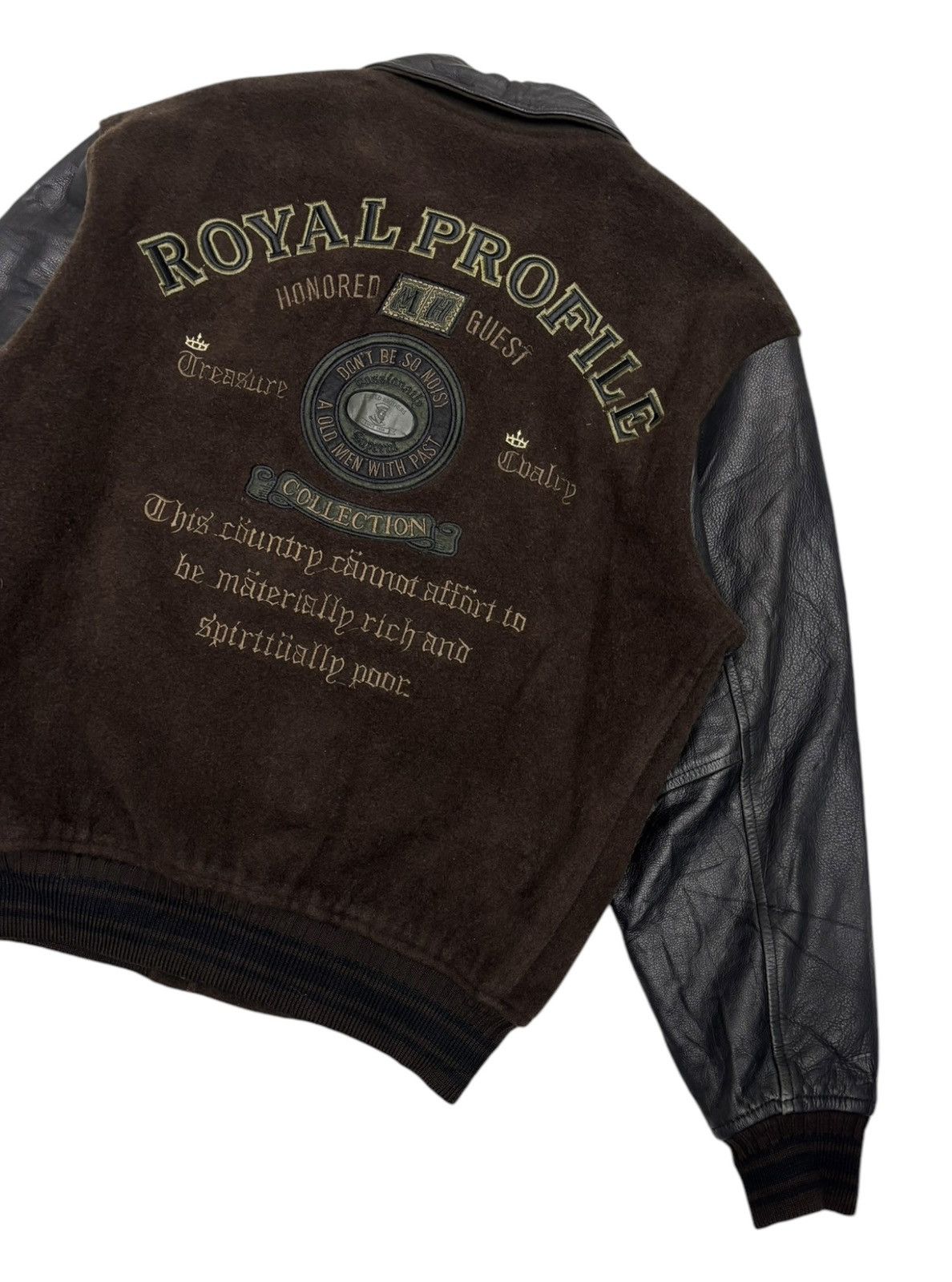 Japanese Brand Vintage Don’t Be So Noisy MacHope Leather Varsity Jacket Size US L / EU 52-54 / 3 - 9 Thumbnail