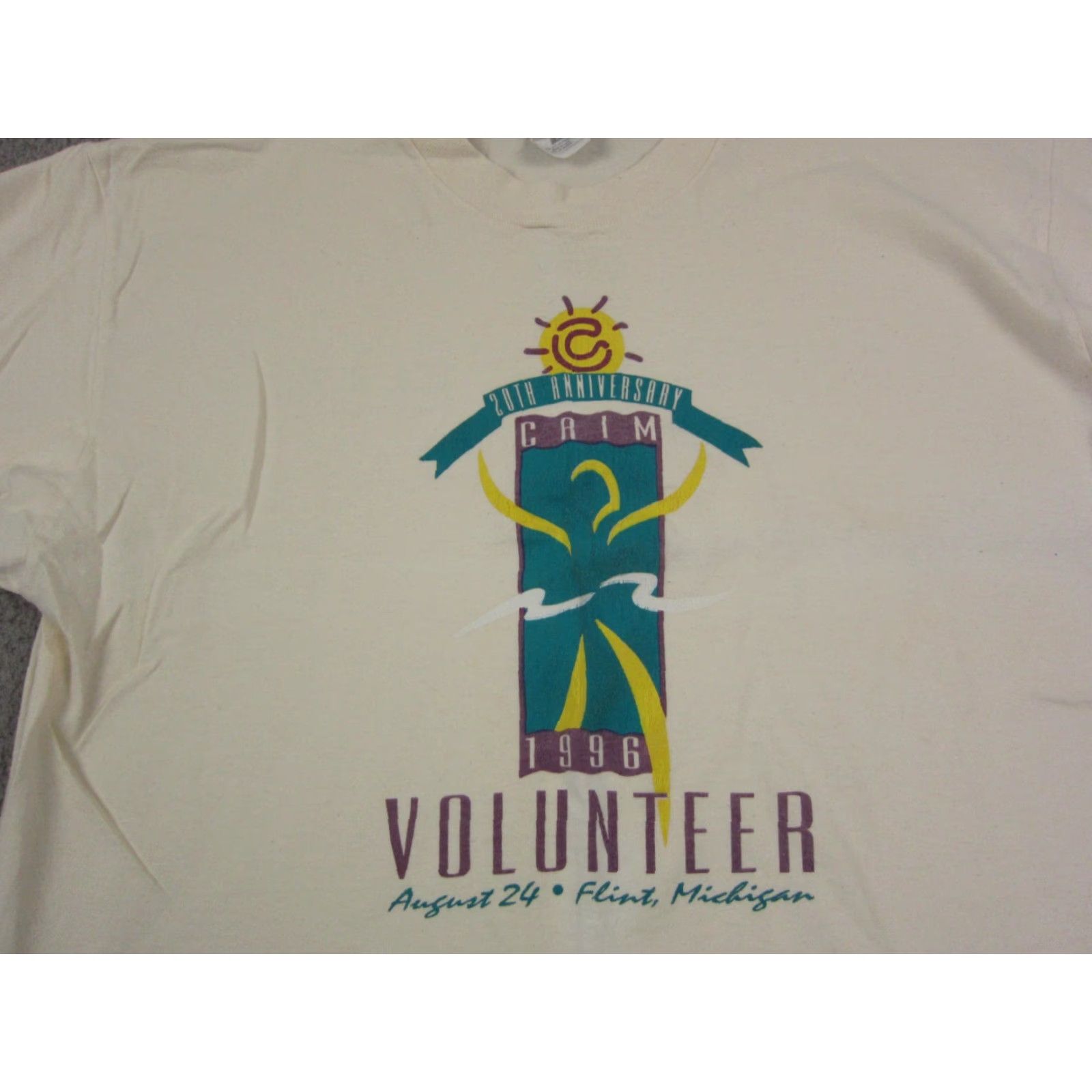Fruit Of The Loom Vintage Fruit of the Loom Shirt Mens XL White 90s Outdoor Racing Festival T-Shirt Crew Neck Short Sleeve Size US XL / EU 56 / 4 - 2 Thumbnail