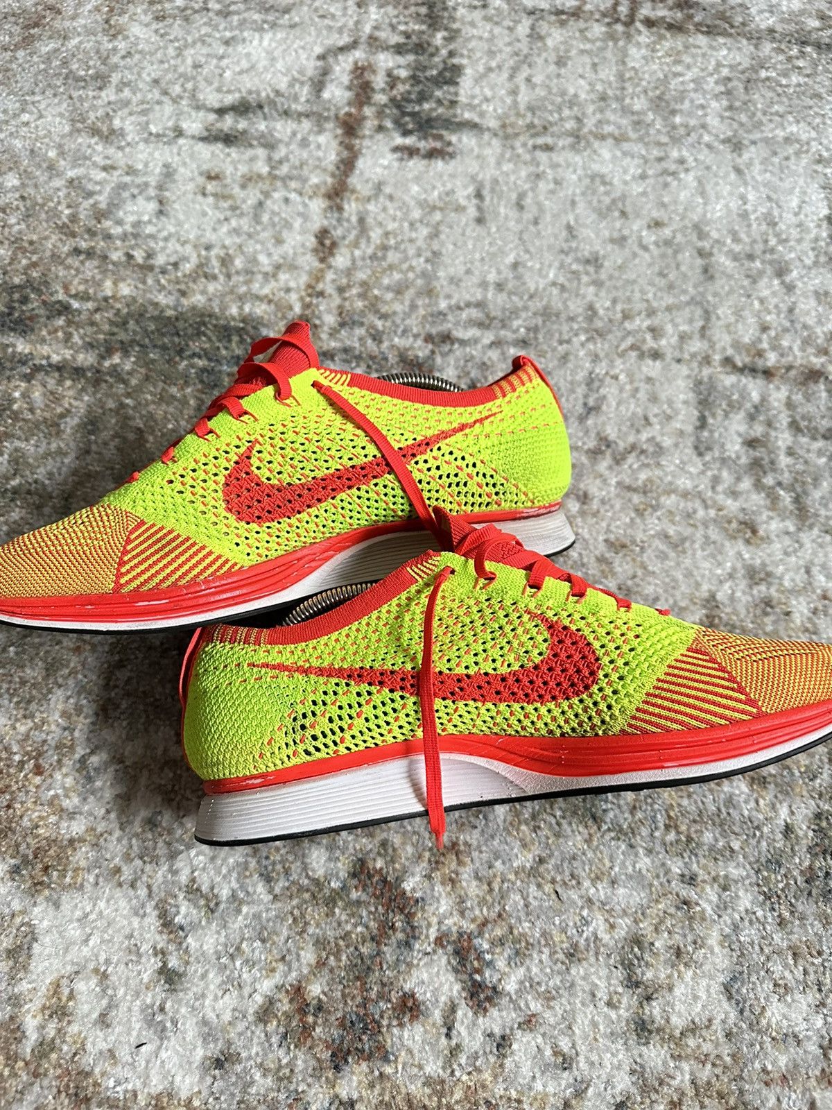 Japanese Brand × Nike 🔥 Nike Flyknit Racer Bright Crimson Volt Size US 10 / EU 43 - 3 Thumbnail