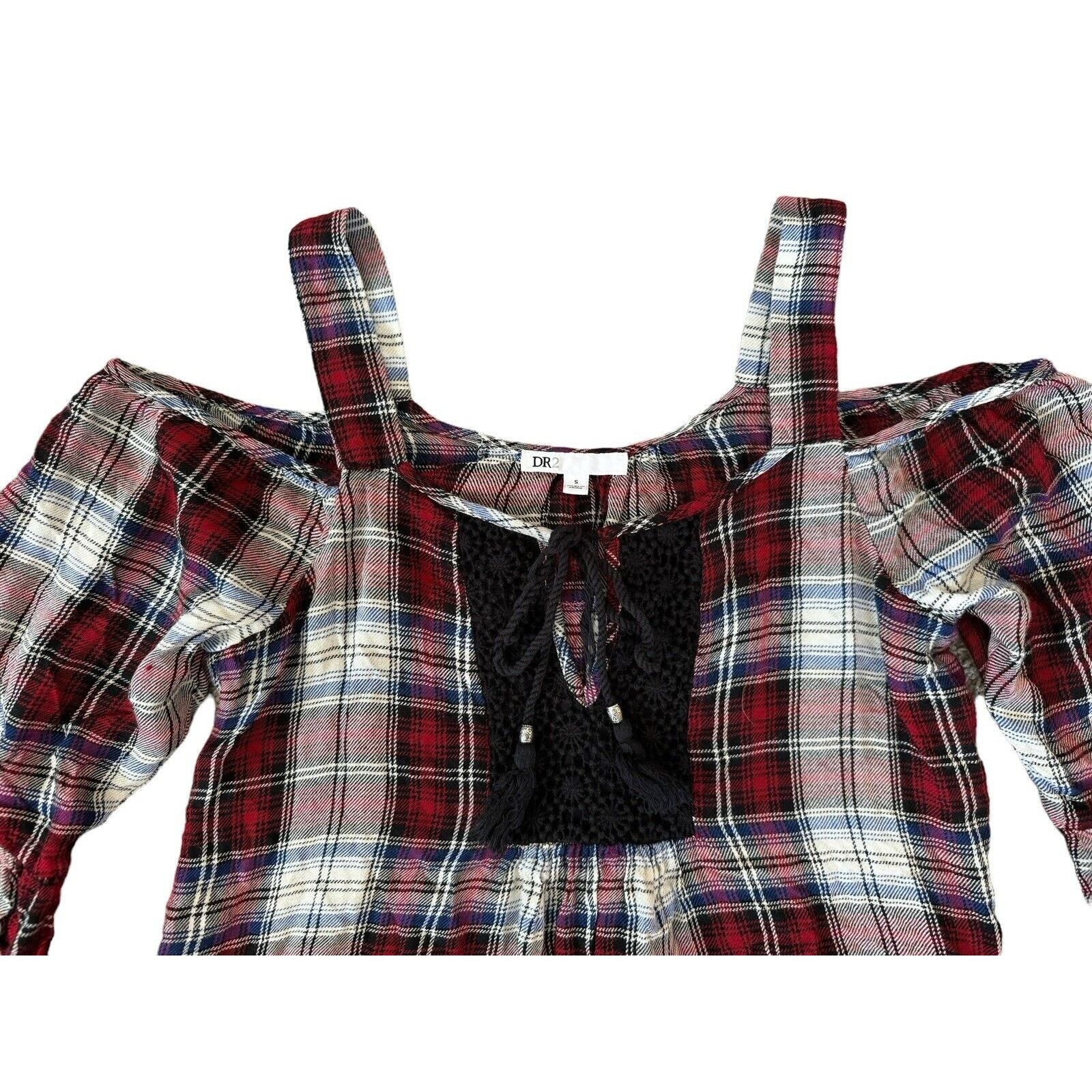 Anthropologie ZAC BROWN Country Western Plaid Upcycled Retro Vintage Shirt Size S / US 4 / IT 40 - 5 Thumbnail