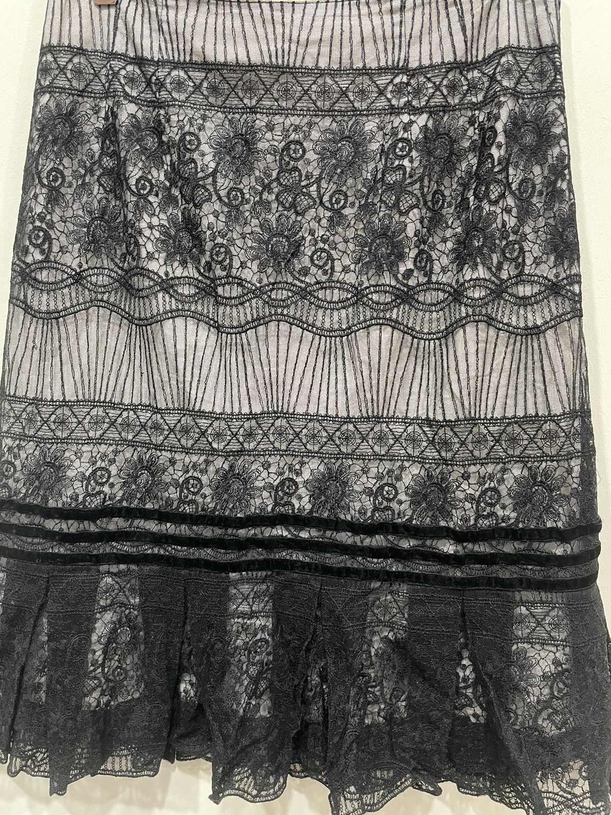 Japanese Brand Machiko Jinto layered mesh skirt Size 29" - 3 Thumbnail