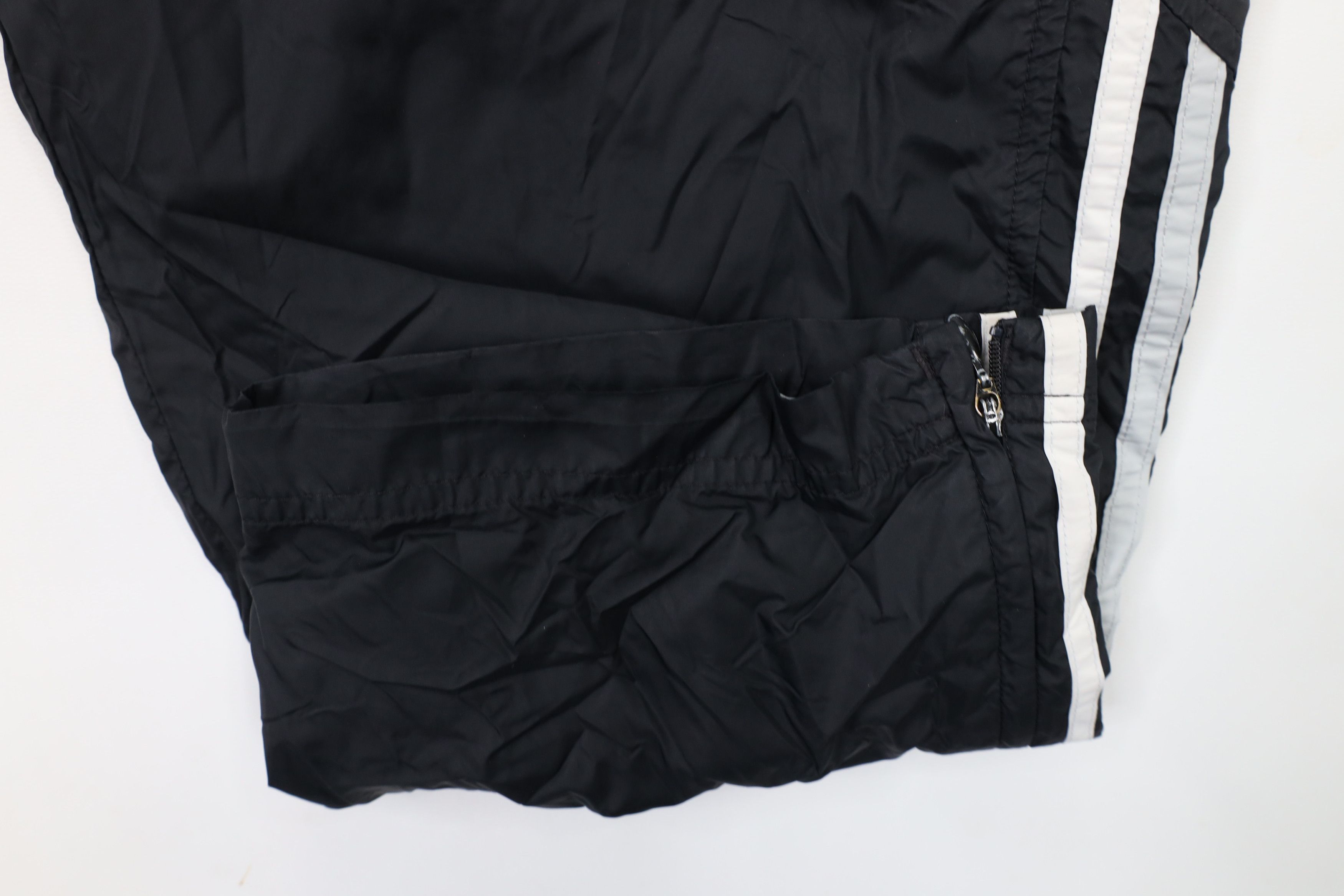 Adidas × Vintage Vintage Y2K 2004 Adidas Spell Out Lined Wide Leg Pants Black Size US 36 / EU 52 - 5 Thumbnail