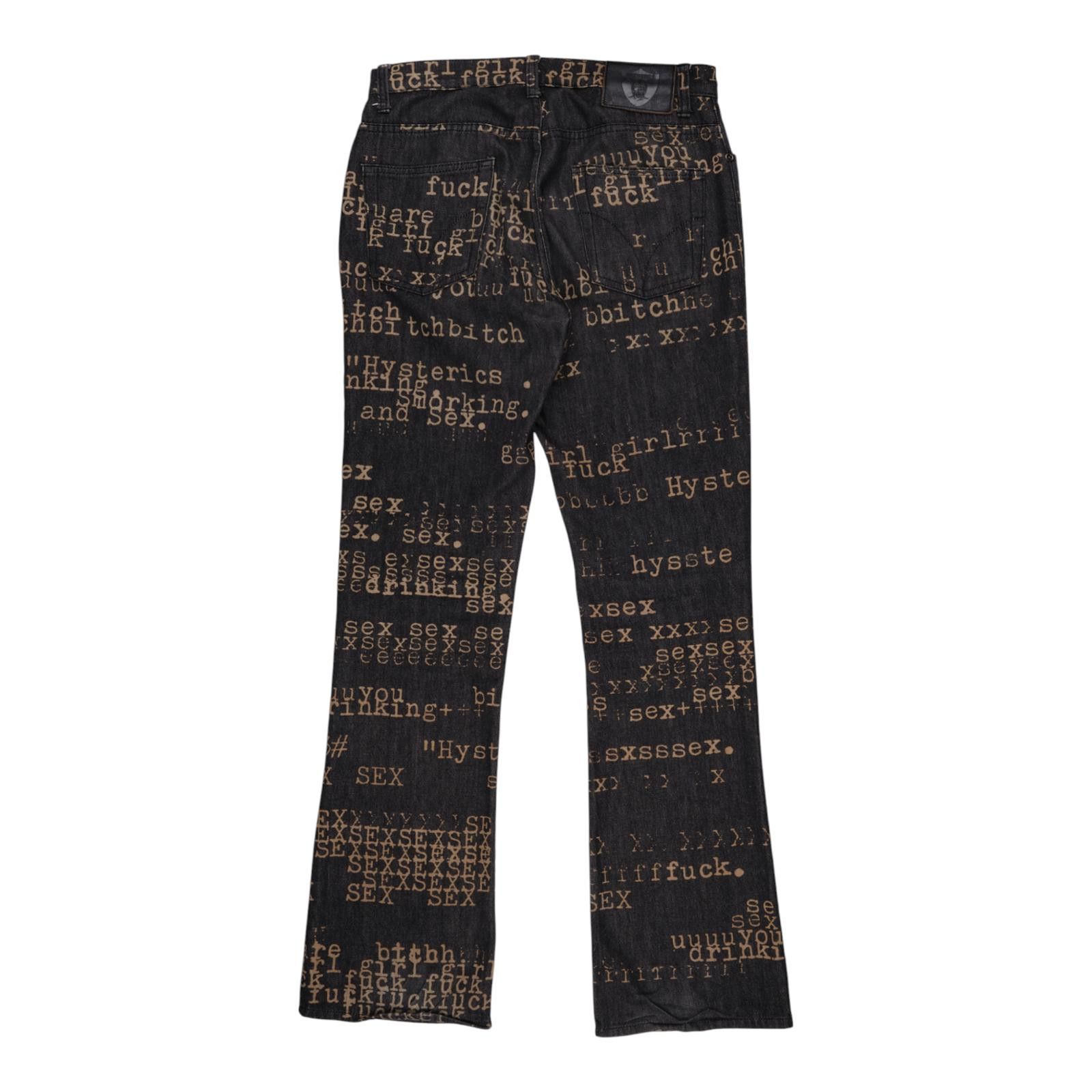Hysteric Glamour Hysteric Glamour SS99 “Typewriter” Flared Jeans Size ONE SIZE - 2 Thumbnail