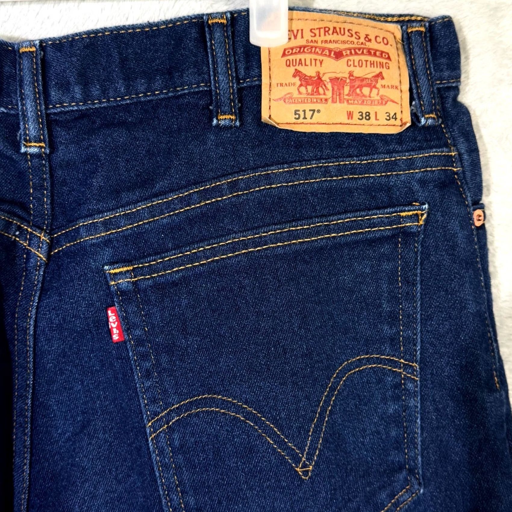 Levi's Levi’s 517 Men’s Jeans 38×34 Blue Denim Medium Wash Bootcut High Rise Regular Mens Jeans Size US 38 / EU 54 - 7 Thumbnail