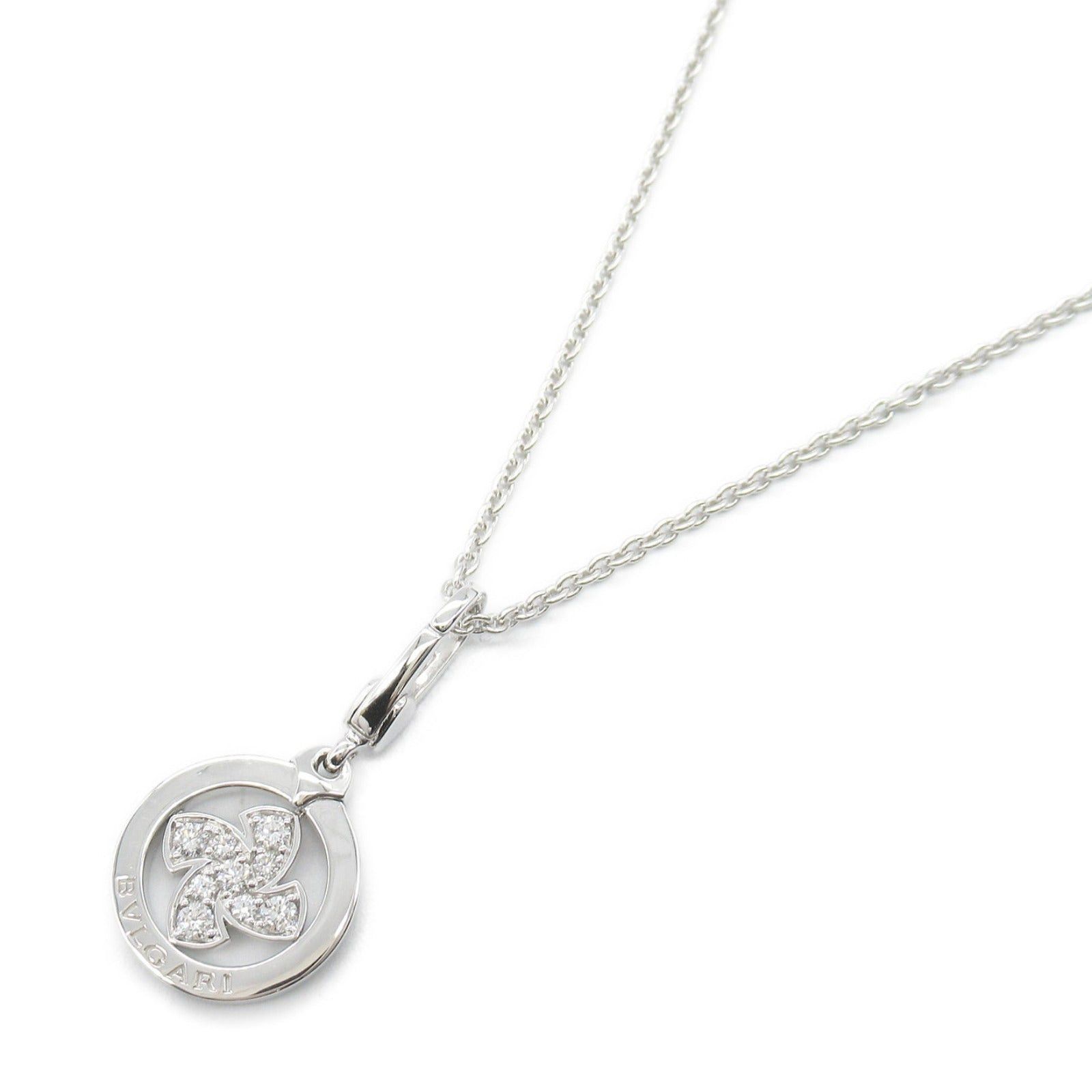 Bvlgari Bvlgari Tondo Windmill Necklace K18Wg (White Gold) Diamond Clear Size ONE SIZE - 1 Thumbnail