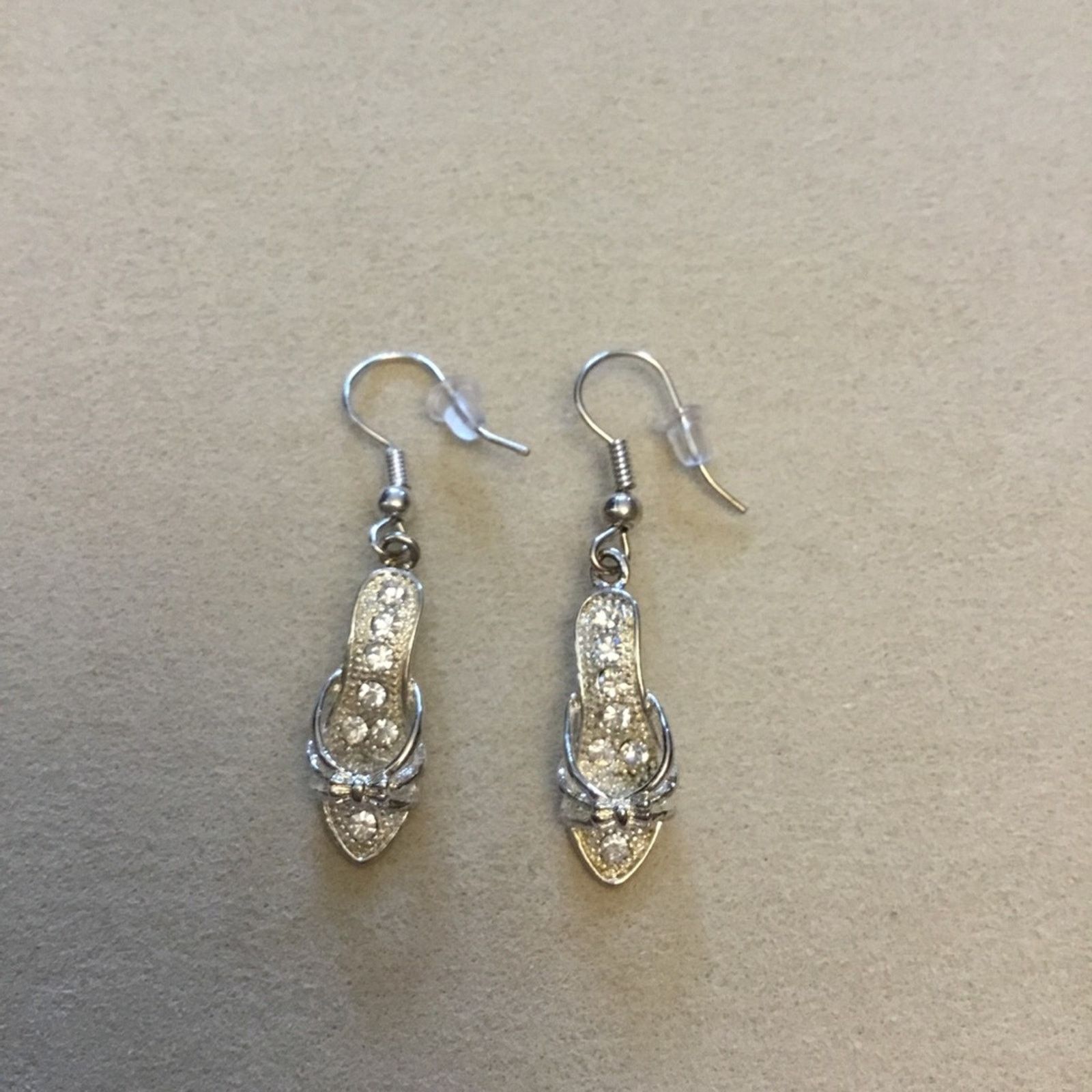 Other Silver High-Heel Shoes Crystals Earrings Size ONE SIZE - 1 Thumbnail