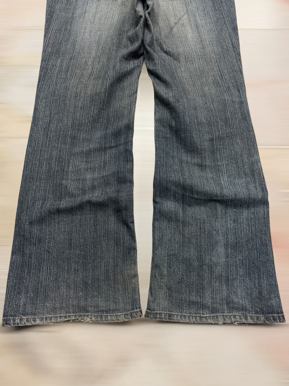 Japanese Brand 1990s Japanese Flared Bell Bottom Faded Distressed Size US 34 / EU 50 - 9 Thumbnail