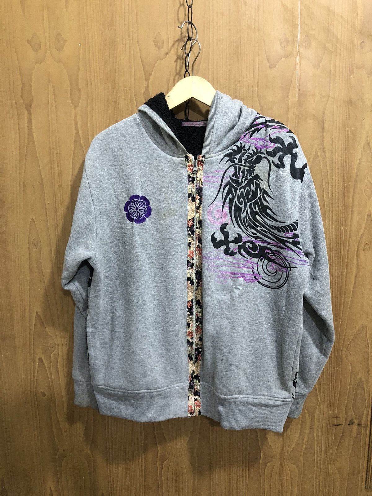 Japanese Brand Sukajan Dragon Zip Up Hoodie Size US XL / EU 56 / 4 - 3 Thumbnail