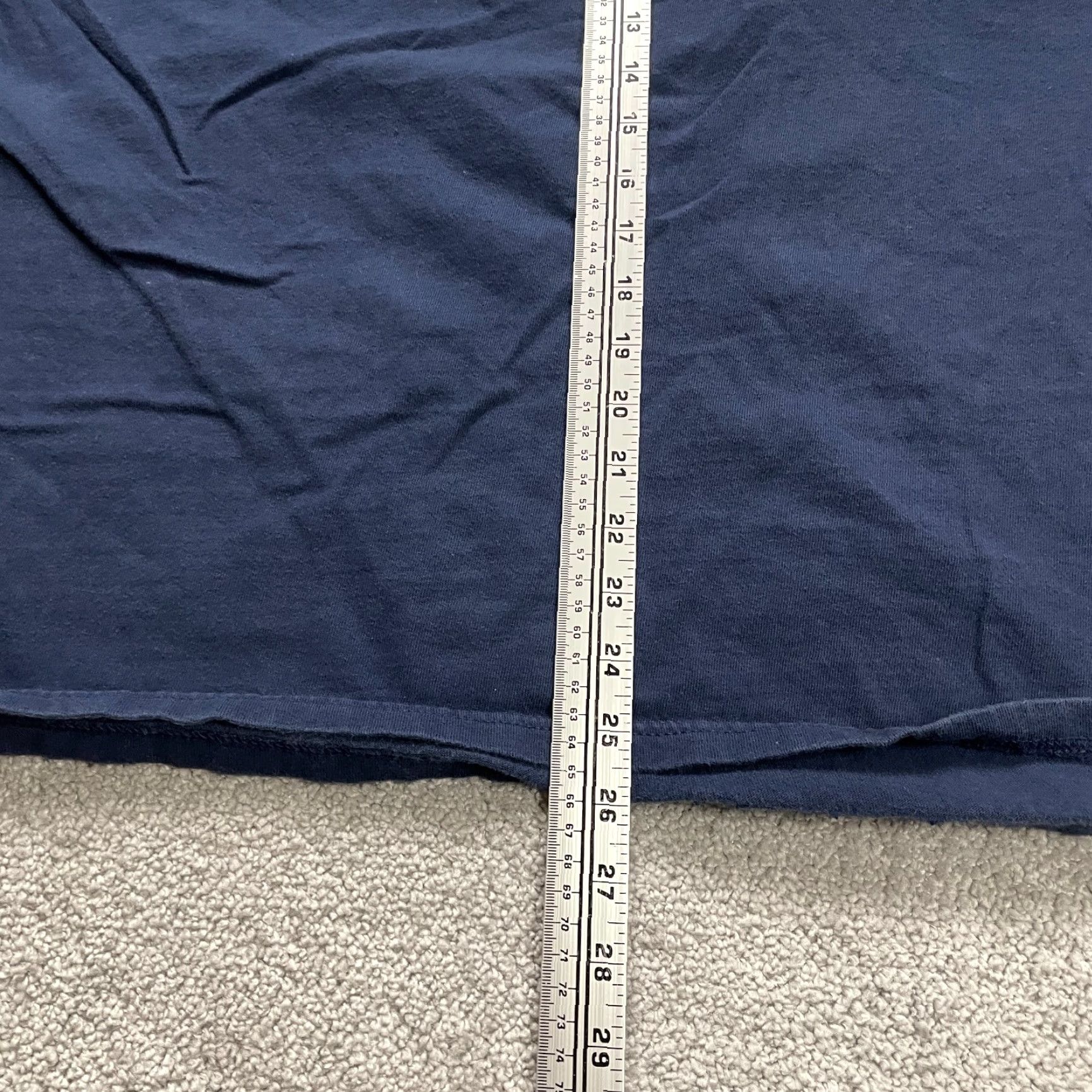 Vintage Unbranded Basic Tee T-Shirt Mens 2XL Navy Blue Heavyweight Long Sleeve Cotton Size US XXL / EU 58 / 5 - 5 Thumbnail
