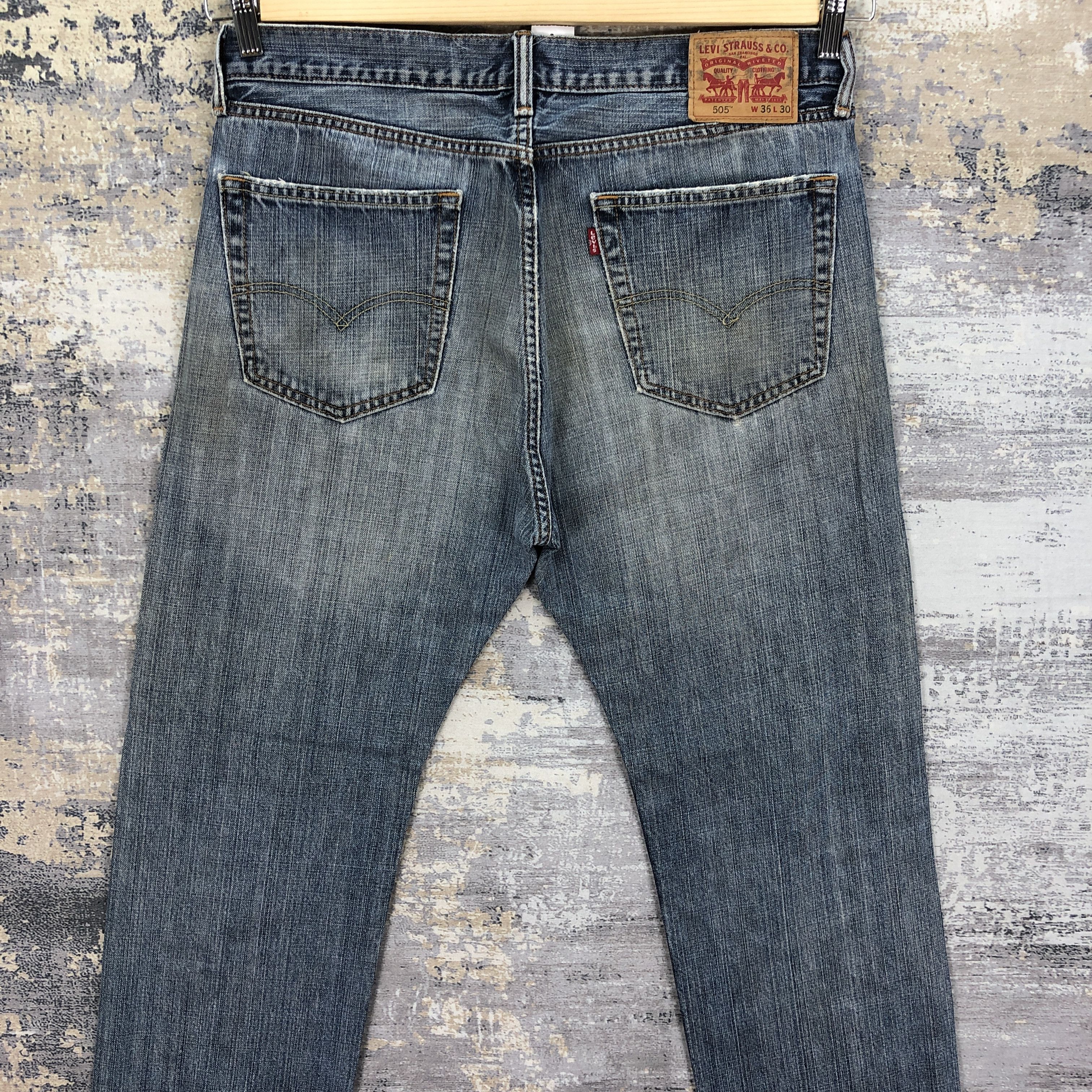 Levi's Vintage Y2K Levis 505 Faded Jeans Dirty Levi's Denim Size US 36 / EU 52 - 4 Thumbnail