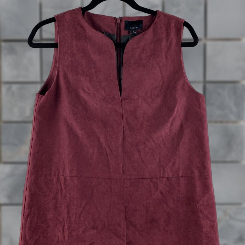 Vintage Lumiere Dress Womens Small S Red Shift Cocktail Lined Knee Length Sleeveless Size S / US 4 / IT 40 - 1 Thumbnail
