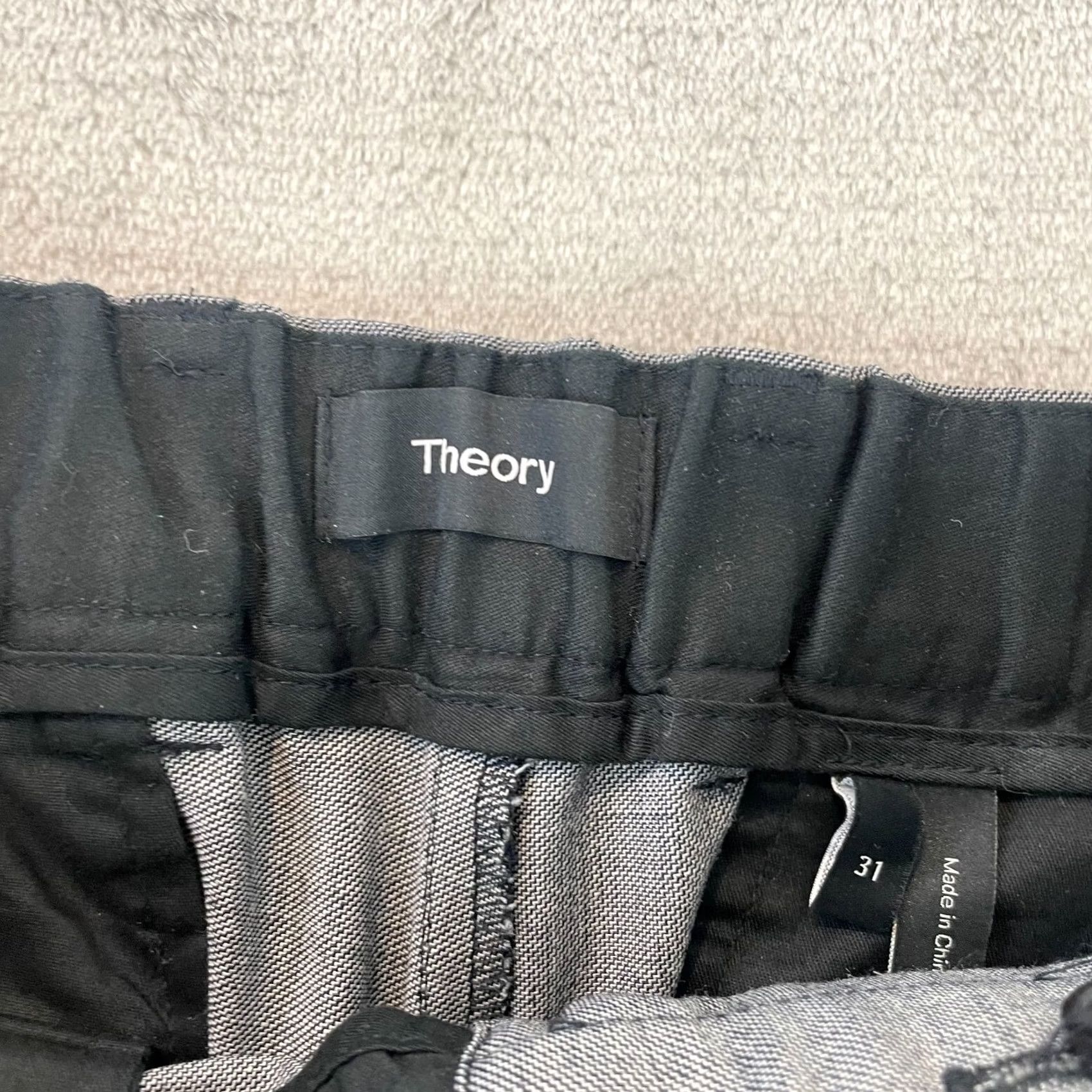 Theory Theory Pants Men 31x30 Gray Wool Blend Ace Illeston Ankle Zip Tapered Fit Size US 31 - 2 Thumbnail