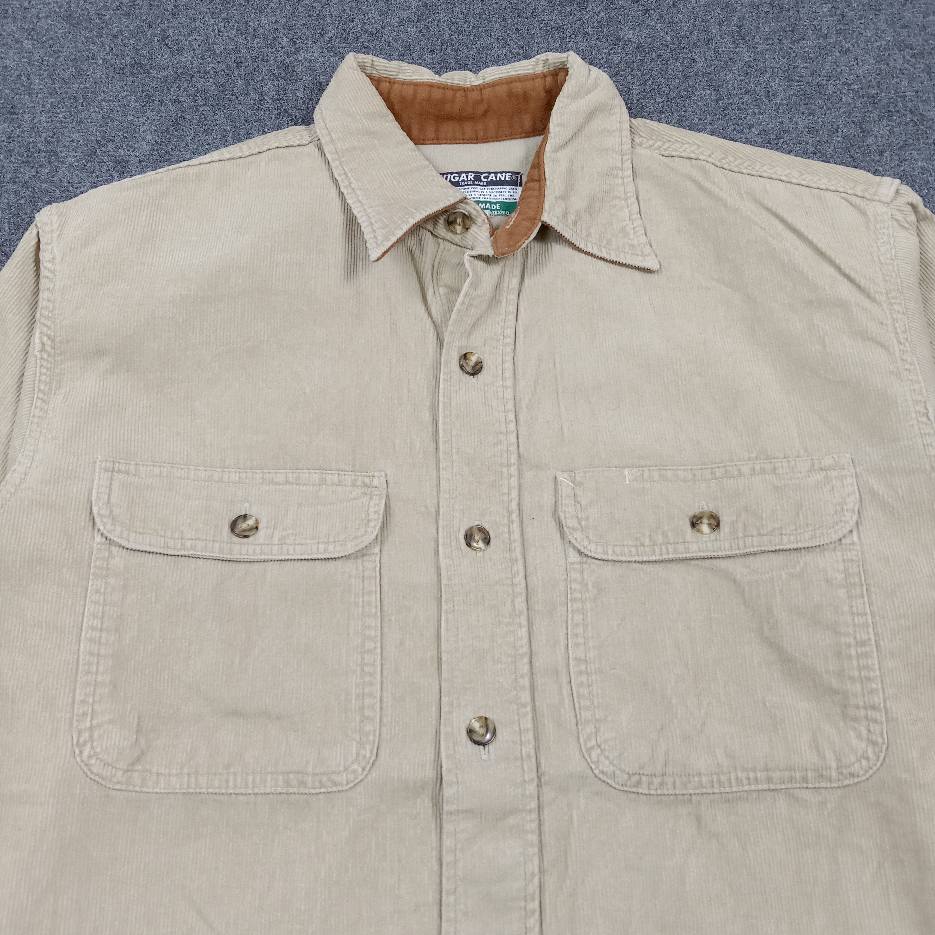 Sugar Cane Vintage Sugar Cane Corduroy Button Up Shirt C276N33 Size US M / EU 48-50 / 2 - 2 Thumbnail