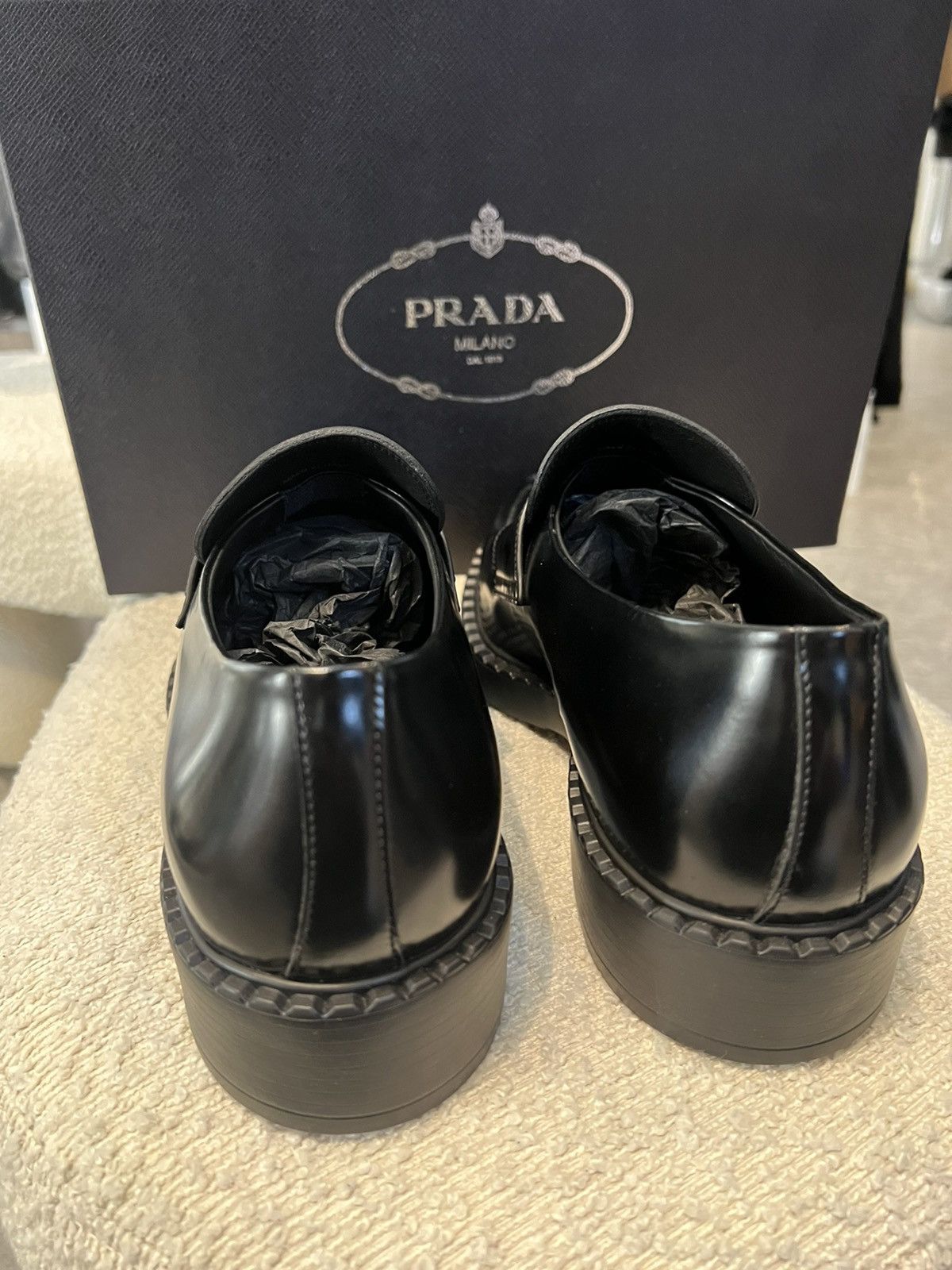 Prada Prada logo loafers Size US 8.5 / EU 41-42 - 13 Thumbnail