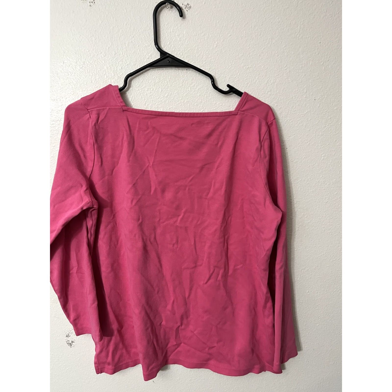 Vintage VINTAGE L.L. Bean Women's Pink Cotton Blouse Shirt Size Petite Medium Square Neck Long Sleeve Casual Size L / US 10 / IT 46 - 2 Thumbnail