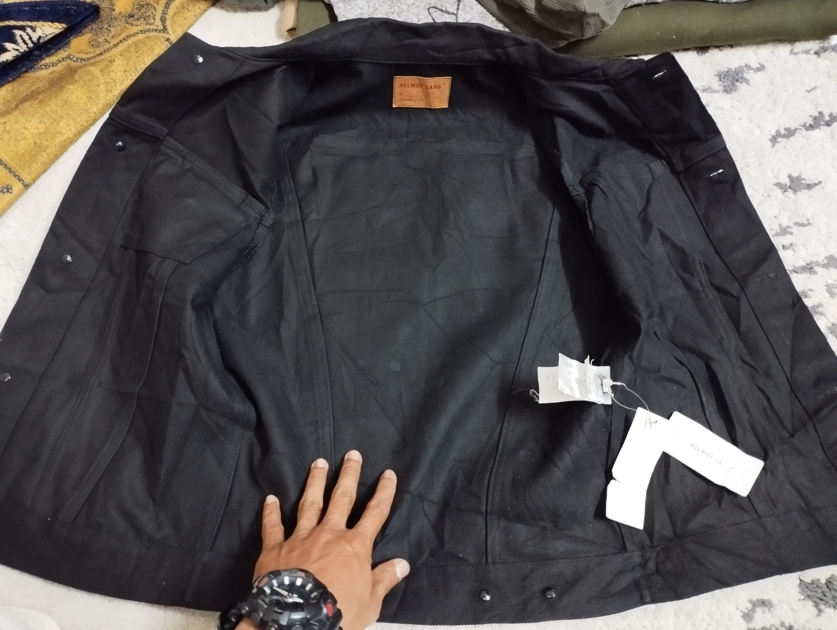 Helmut Lang Rare🔥Vintage1997 Helmut Lang Denim Jacket Rubber Stripe NOS Size US M / EU 48-50 / 2 - 13 Thumbnail