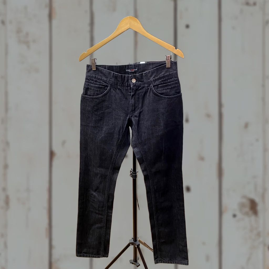 Dolce & Gabbana Dolce&Gabbana Jeans Women’s Denim Slim Retro Y2K Black 44 45 XS Black Women’s Skinny Retro Denim Jeans Size 30" / US 8 / IT 44 - 1 Thumbnail