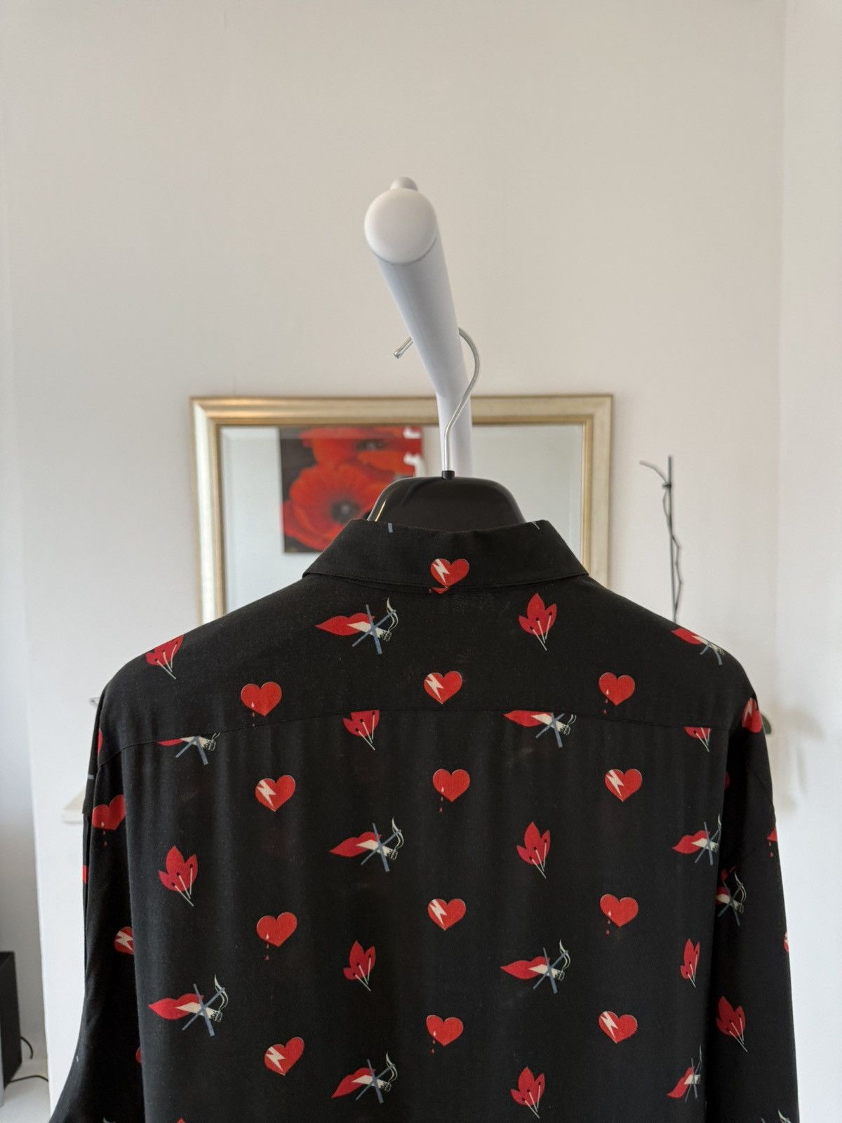 Saint Laurent Paris Saint Laurent No Smoking Viscose Shirt Size US XL / EU 56 / 4 - 7 Thumbnail