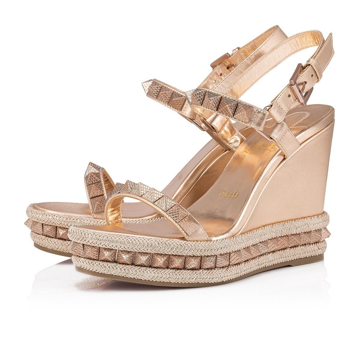 Christian Louboutin Pyraclou 110mm in gold Size US 5 / IT 35 - 1 Thumbnail