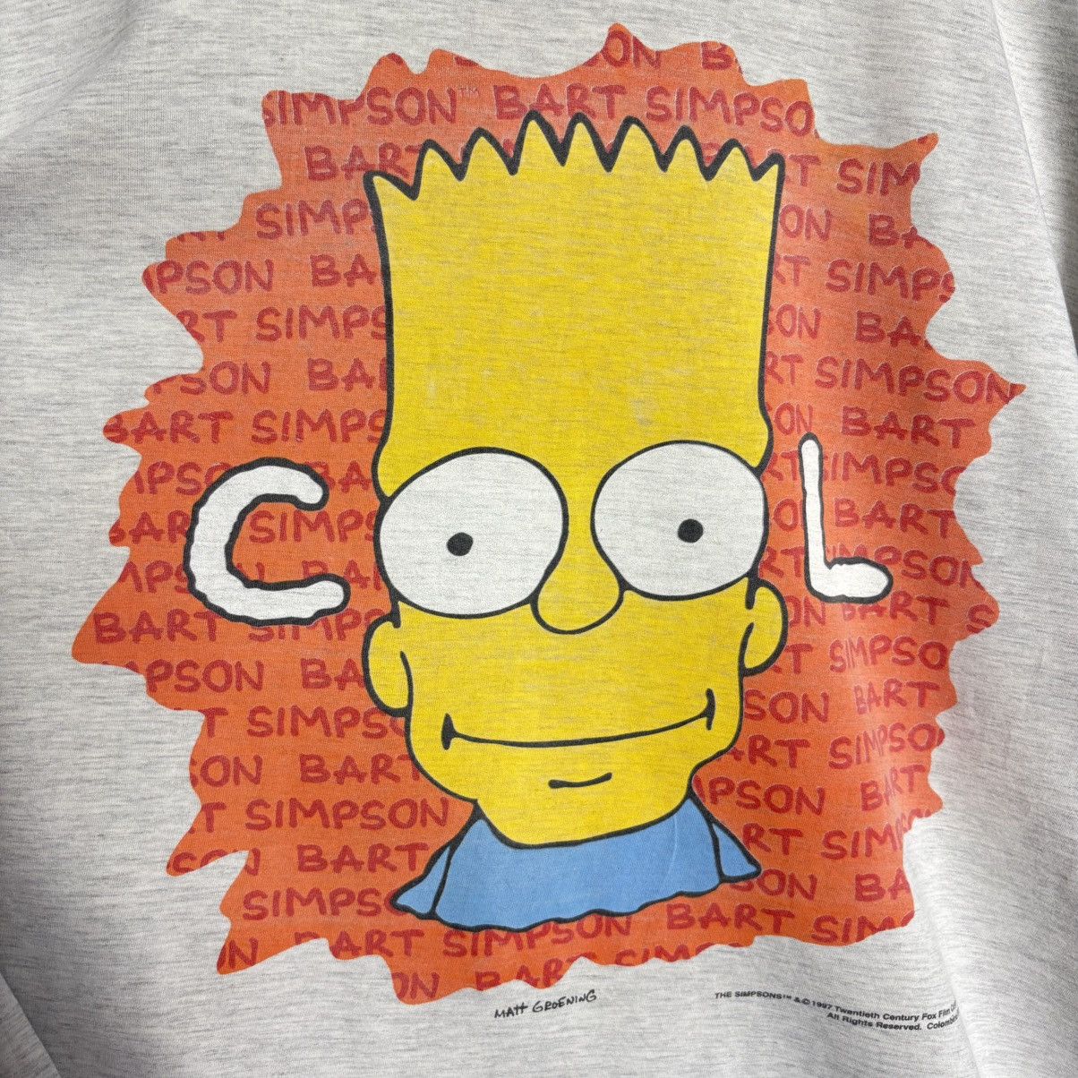 Vintage Vintage 90s The Simpson Cool Big Face Graphic T-Shirt Size US XL / EU 56 / 4 - 2 Thumbnail