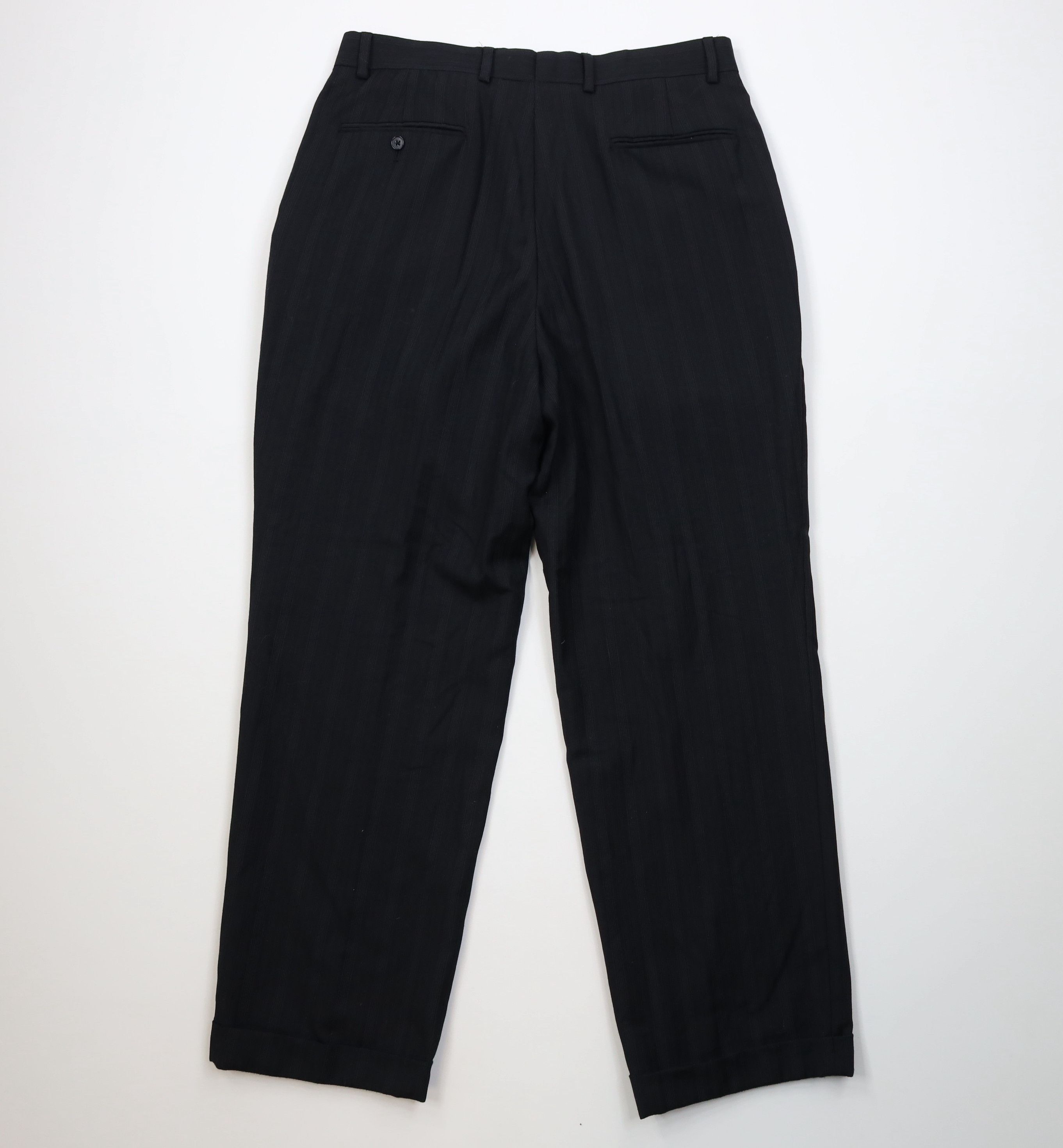 Vintage Vintage 90s Y2K Streetwear Wide Leg Chino Pants Black Size US 34 / EU 50 - 8 Thumbnail