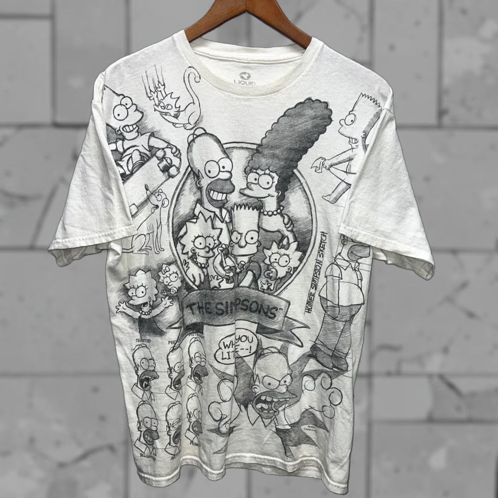 Liquid Blue Liquid Blue Simpsons White T-Shirt Mens Size L Size US L / EU 52-54 / 3 - 1 Thumbnail