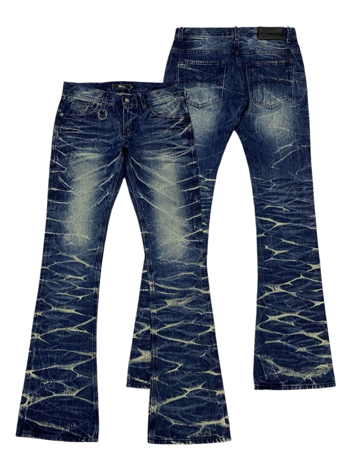 Hysteric Glamour Japanese Brand “MIDAS” Low Rise Glitter Splash BootCut Jeans Size US 30 / EU 46 - 1 Thumbnail