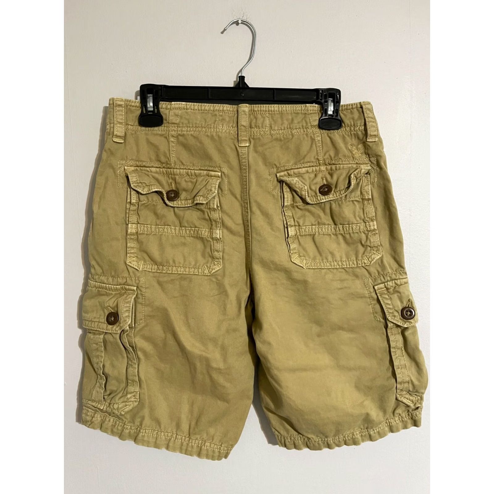 American Eagle Outfitters American Eagle Outfitters Cargo Shorts Men's 30 Beige Classic Fit Pockets Military Size US 31 - 2 Thumbnail