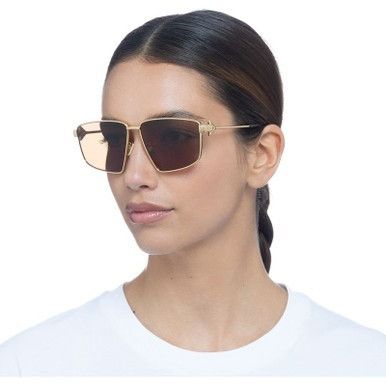 Bottega Veneta Bottega Veneta BV1223S 003 Sunglasses Silver Geometric Frame Size ONE SIZE - 2 Thumbnail